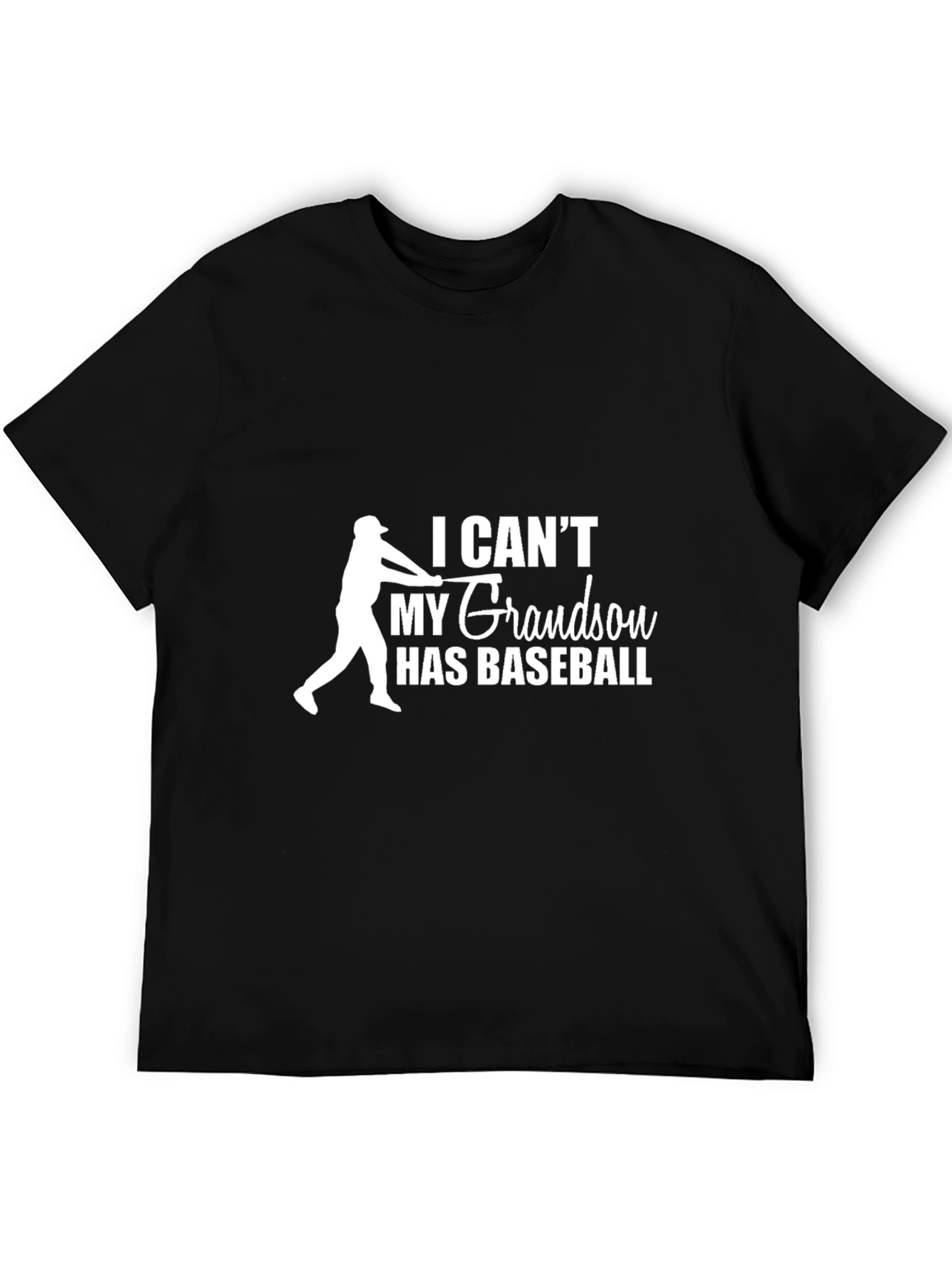 Grandson Baseball T-Shirt - Black