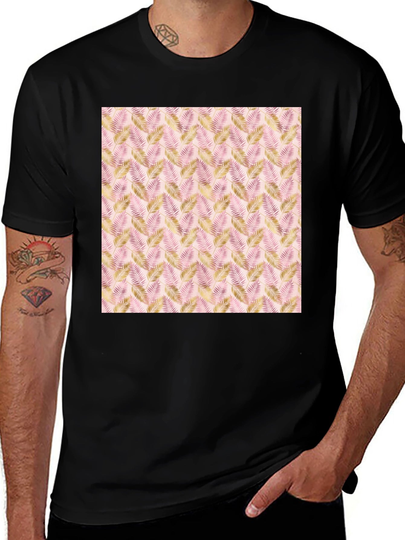 Tropical Leaf Print Tee