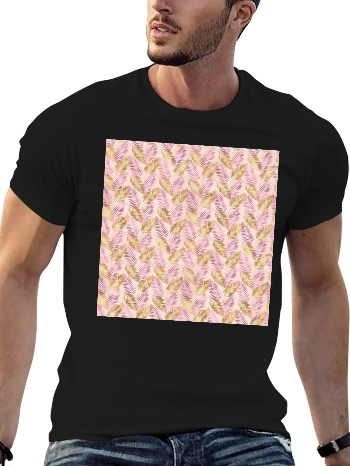 Tropical Leaf Print Tee