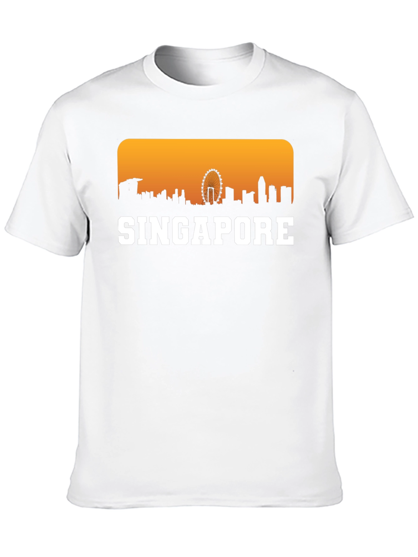 Singapore Skyline Graphic Tee - Cityscape Souvenir