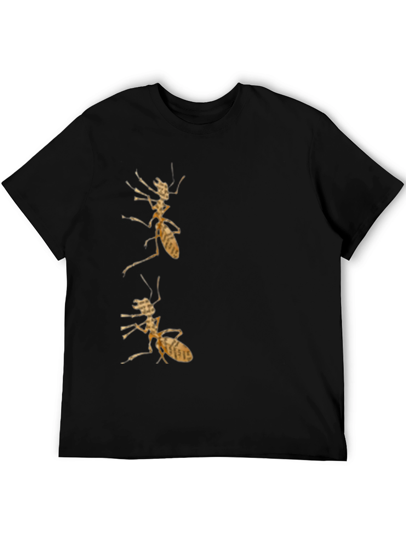 Ant Print Black T-Shirt for Men