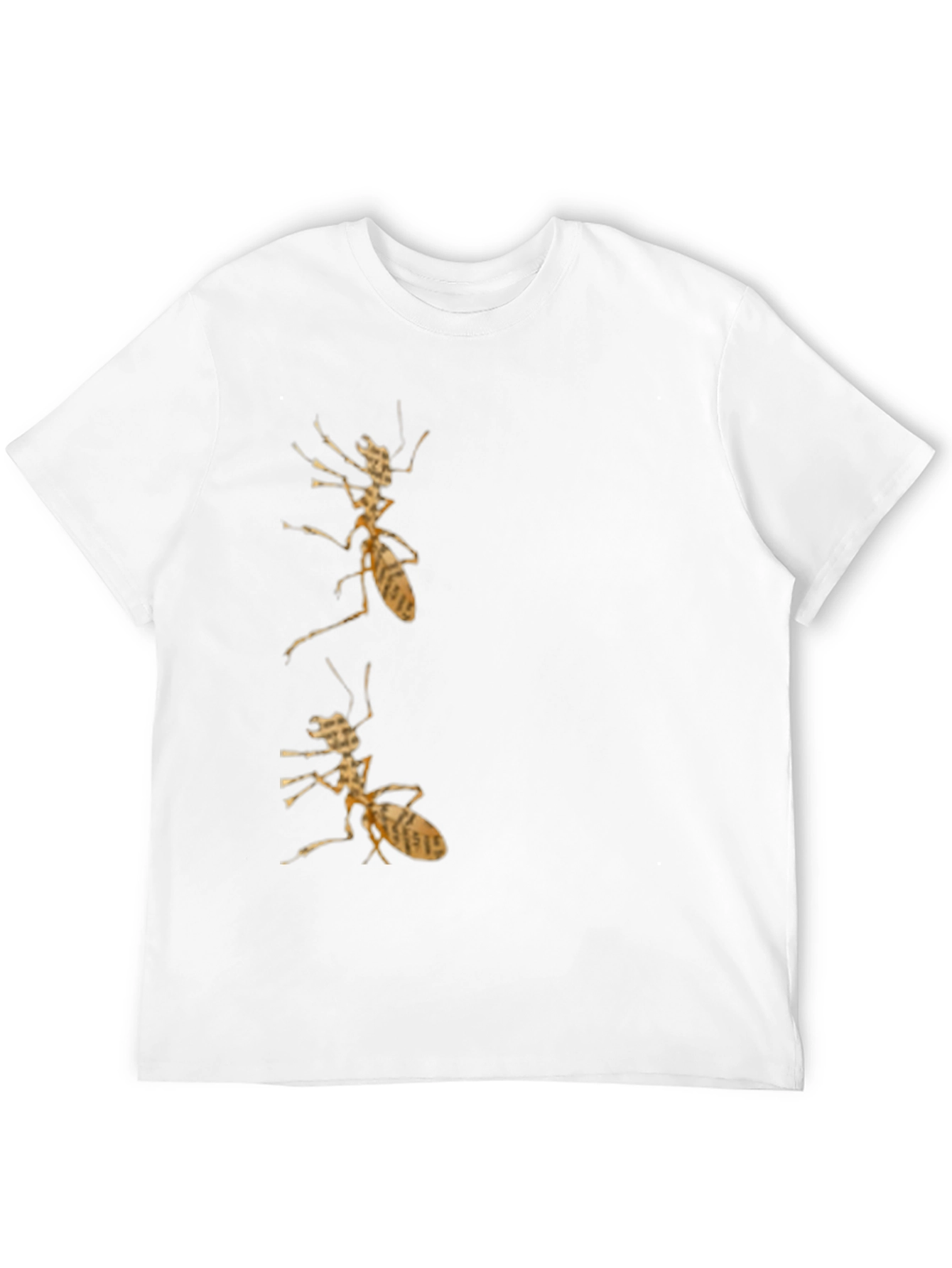 Ant Print Black T-Shirt for Men