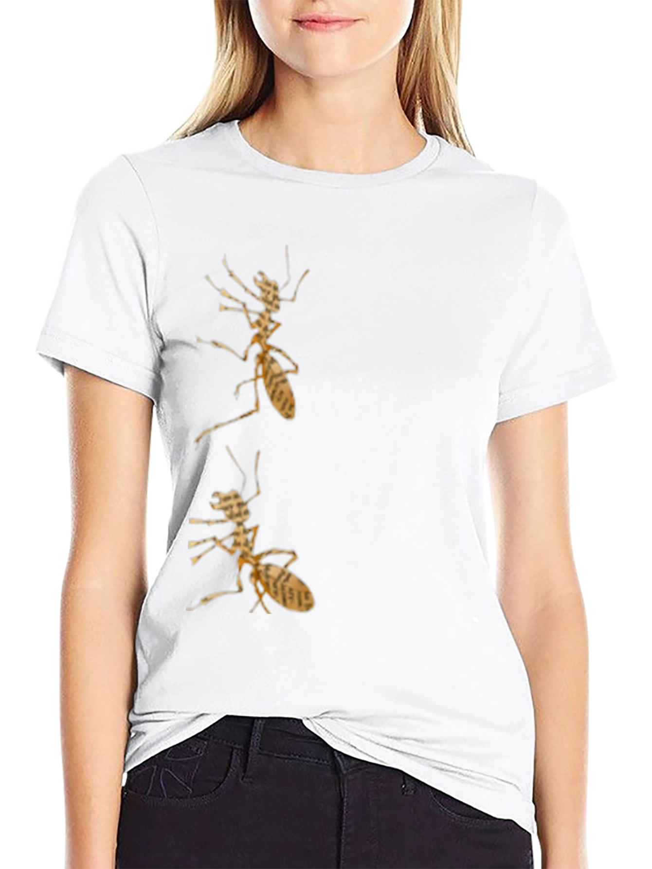 Ant Print Black T-Shirt for Men