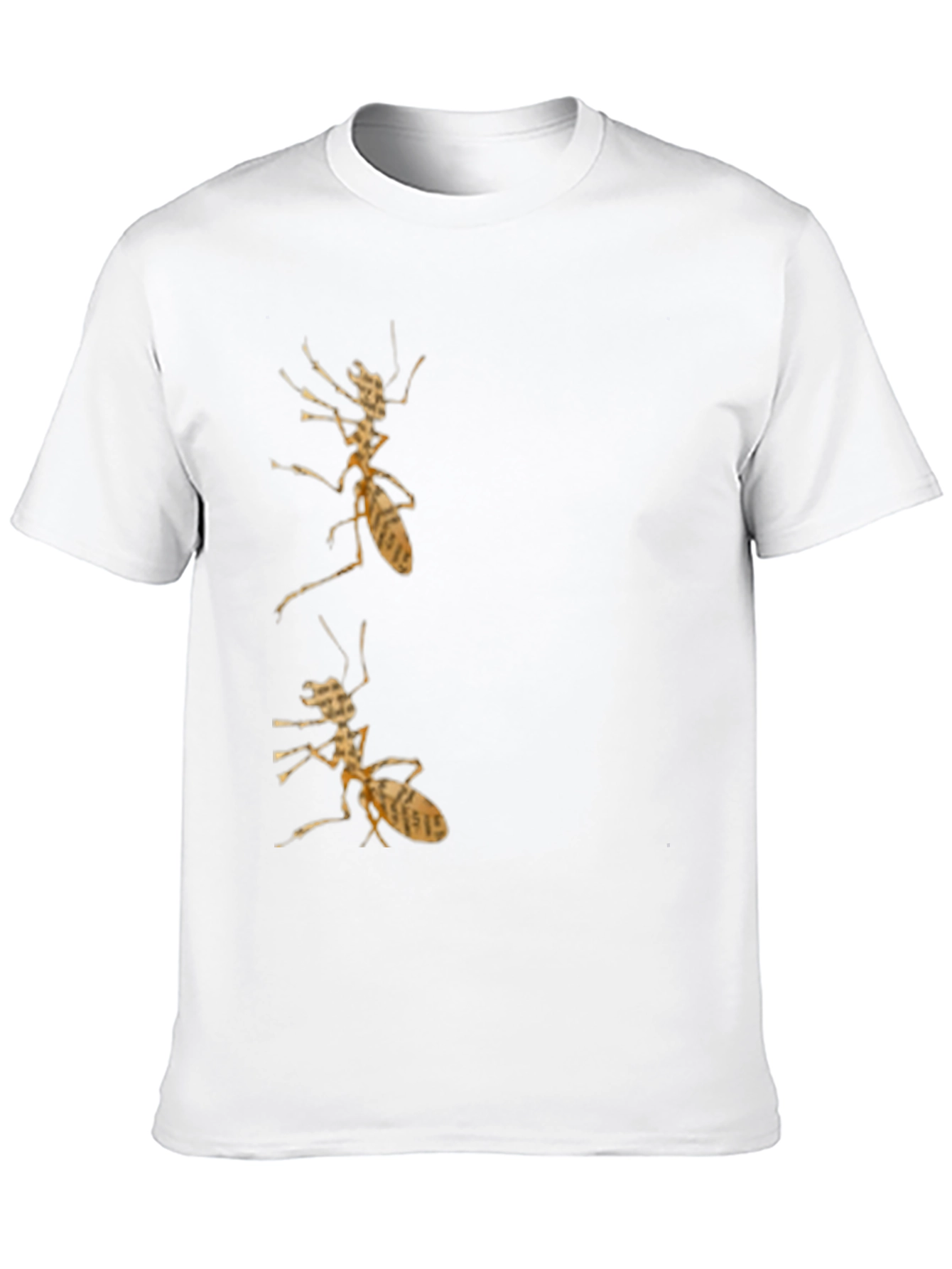 Ant Print Black T-Shirt for Men