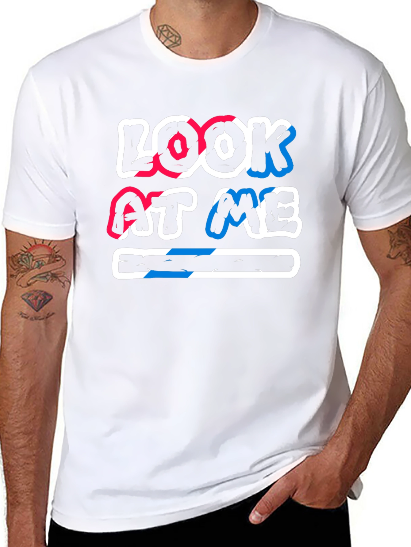 Look At Me Graphic T-Shirt - Casual Cotton Tee