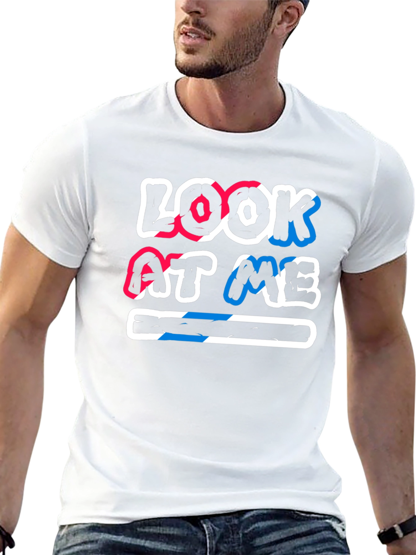 Look At Me Graphic T-Shirt - Casual Cotton Tee