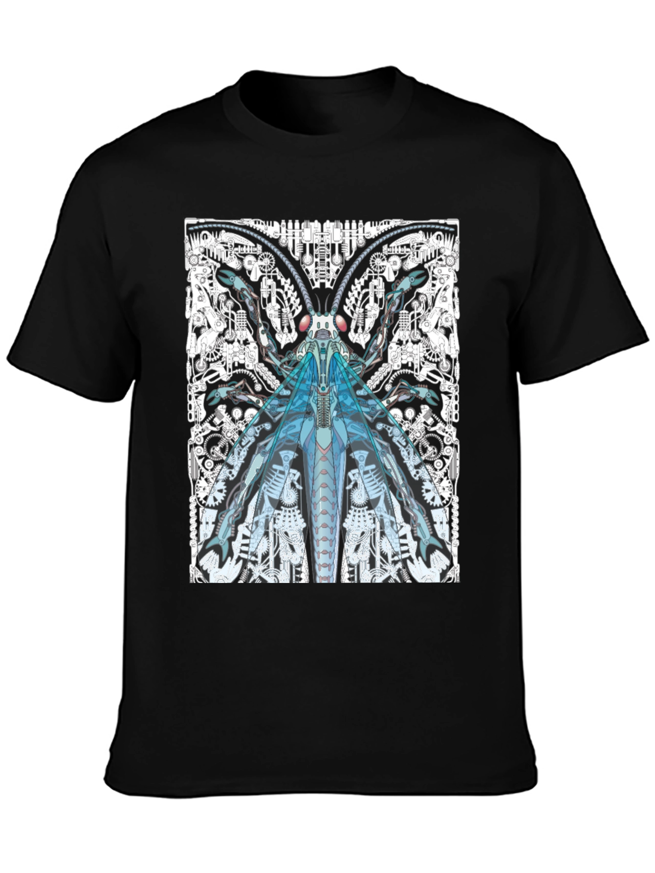 Cyber Bug Graphic Tee - Unique Sci-Fi Insect Design