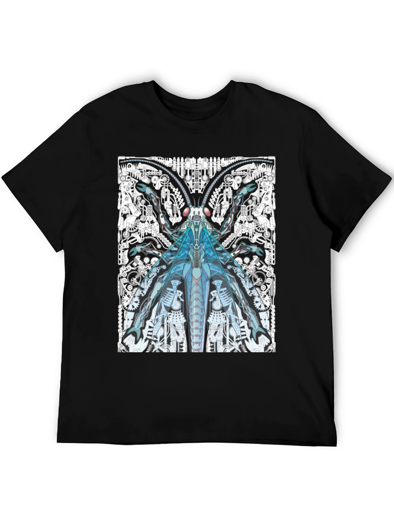 Cyber Bug Graphic Tee - Unique Sci-Fi Insect Design