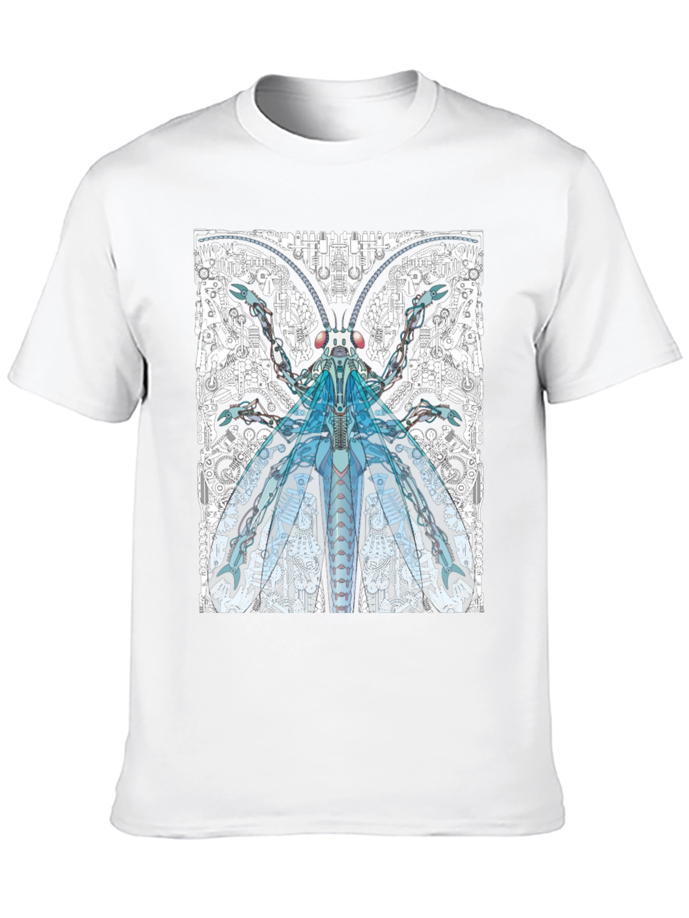 Cyber Bug Graphic Tee - Unique Sci-Fi Insect Design