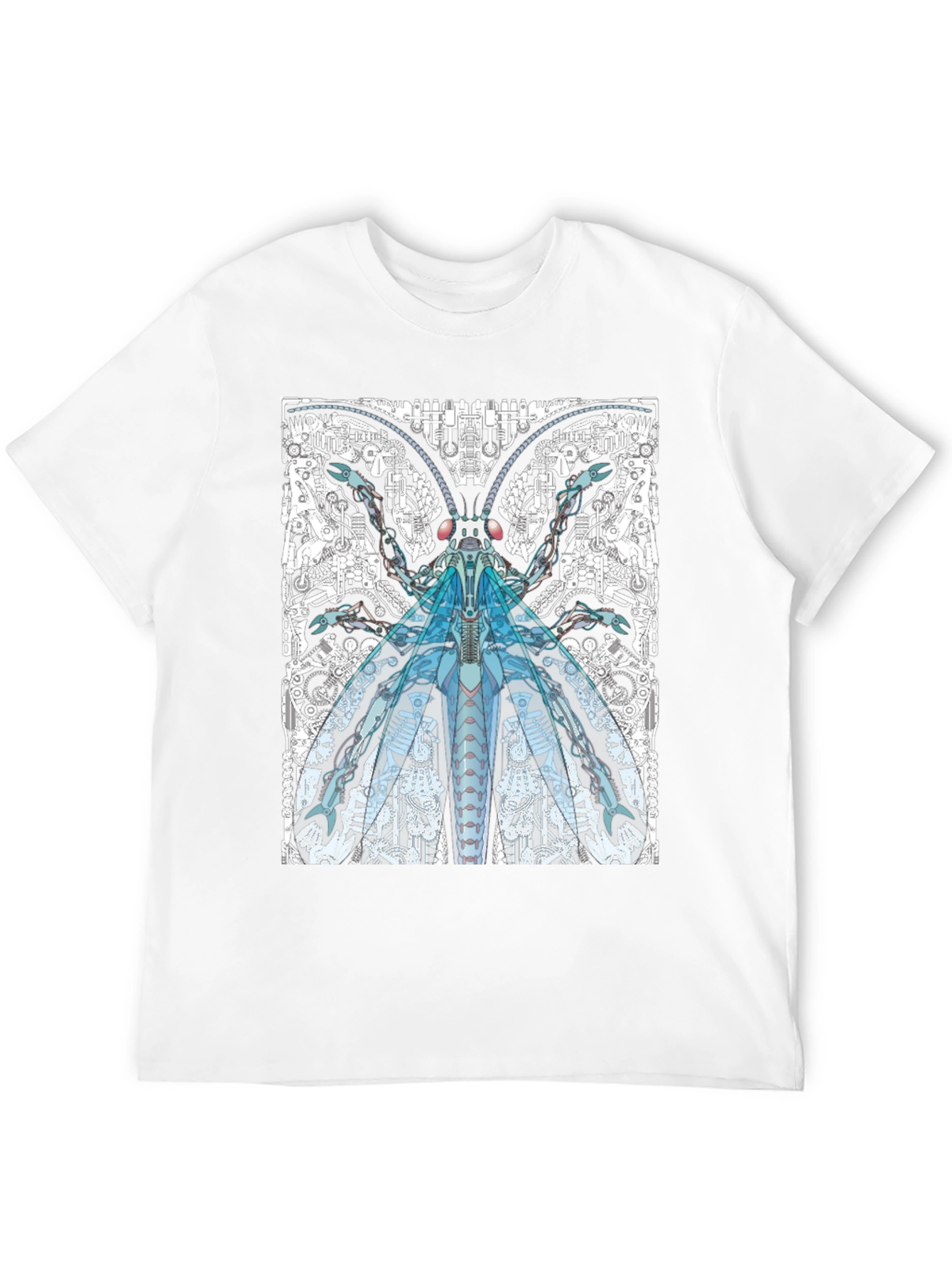 Cyber Bug Graphic Tee - Unique Sci-Fi Insect Design