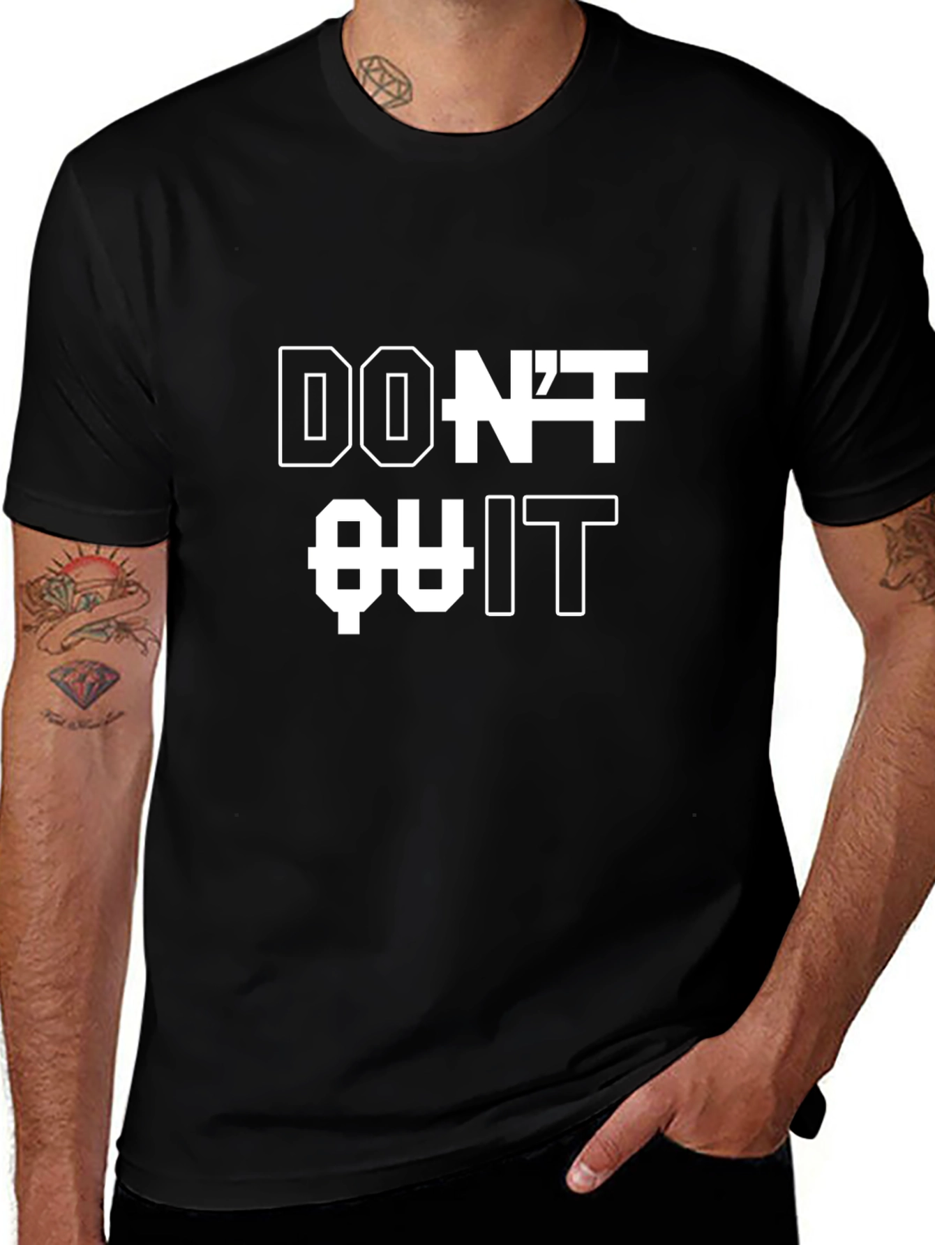 Dont Quit T-Shirt - Motivational Black Tee
