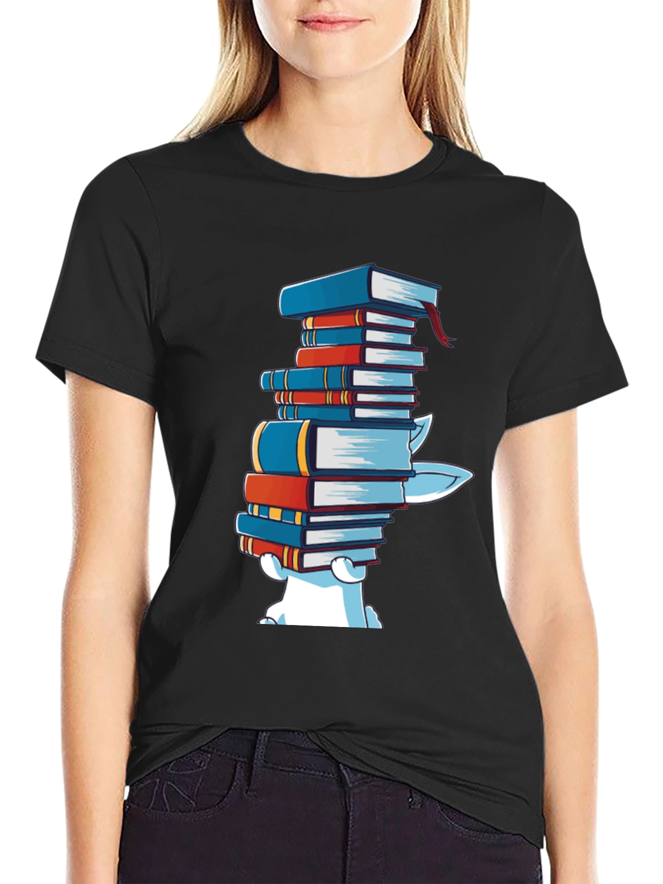 Bookworm T-Shirt - Cute Reading Polar Bear Design