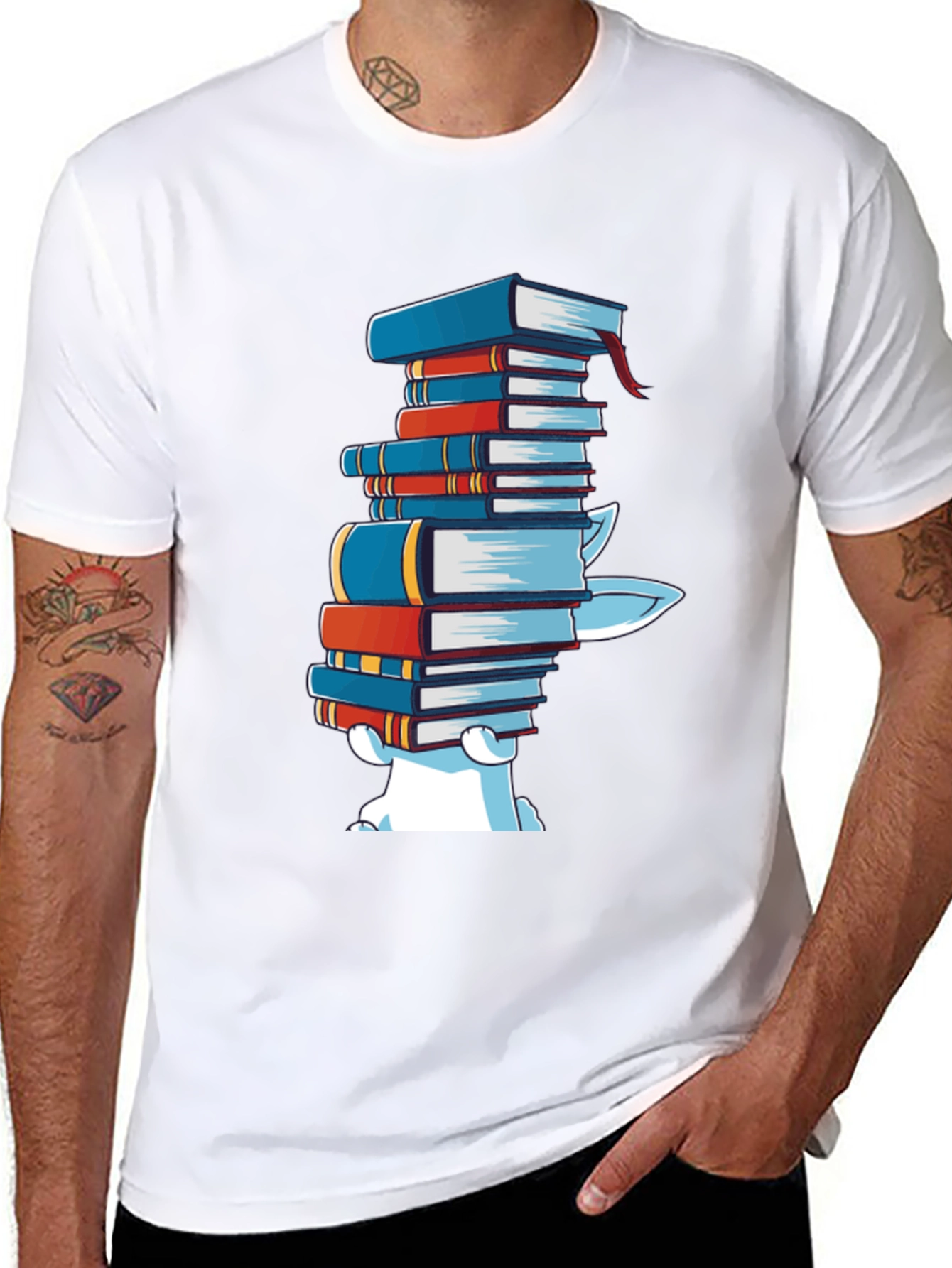 Bookworm T-Shirt - Cute Reading Polar Bear Design
