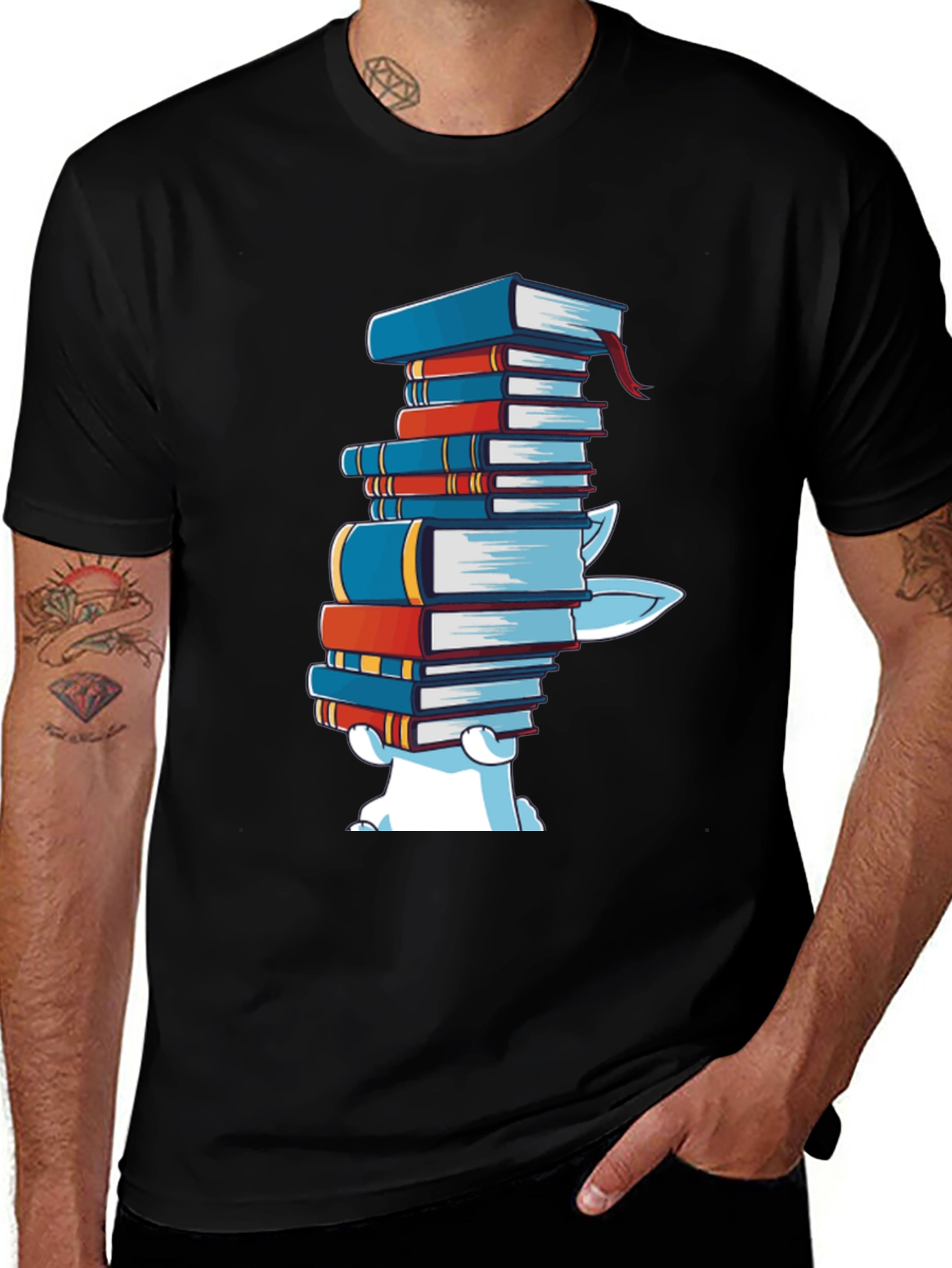 Bookworm T-Shirt - Cute Reading Polar Bear Design