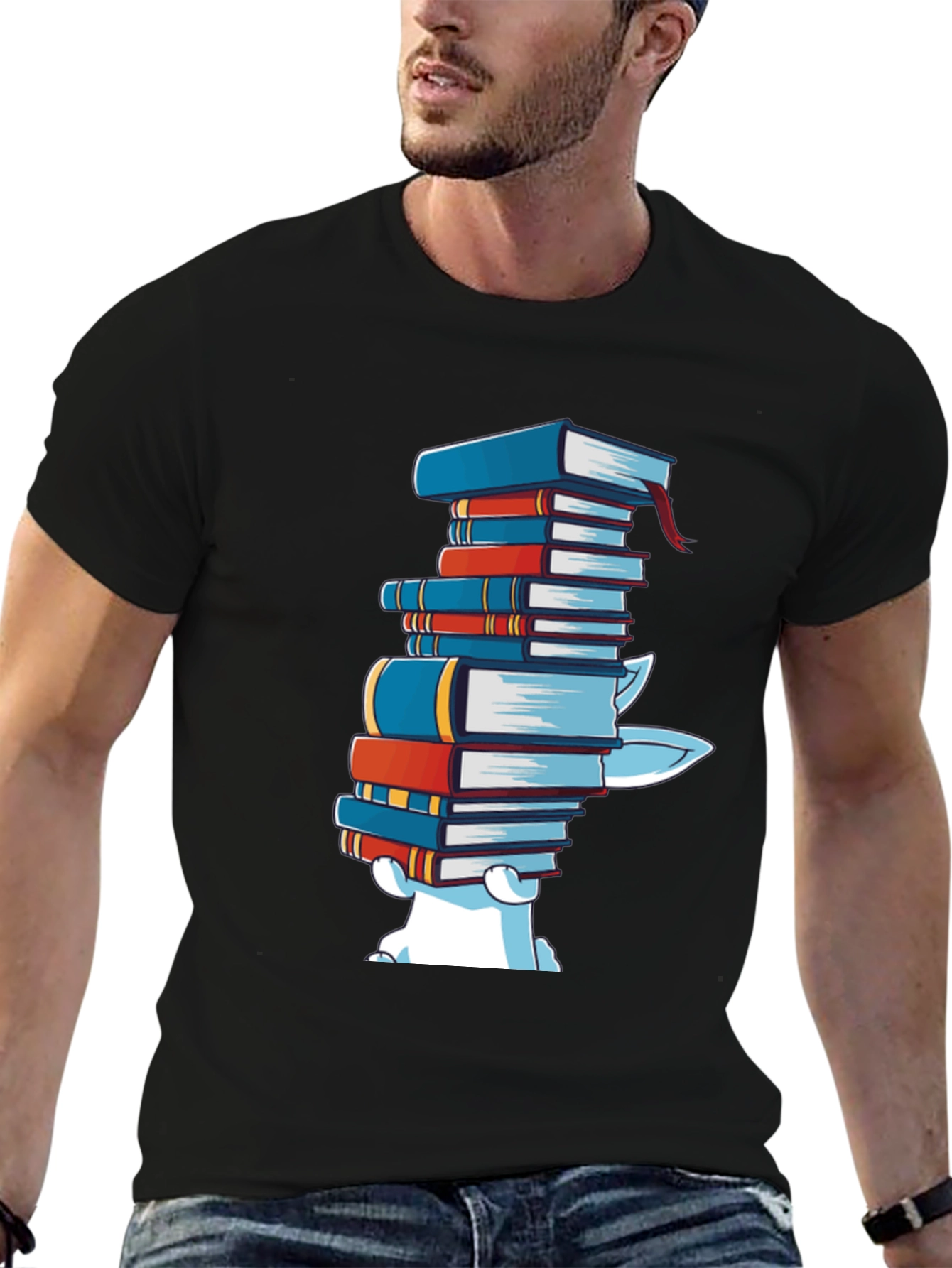 Bookworm T-Shirt - Cute Reading Polar Bear Design