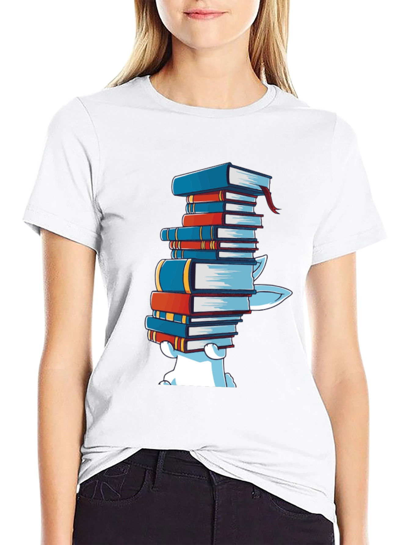 Bookworm T-Shirt - Cute Reading Polar Bear Design