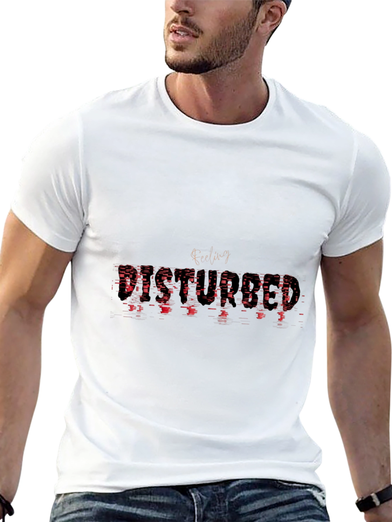 Abstract Feeling Graphic Tee - Black