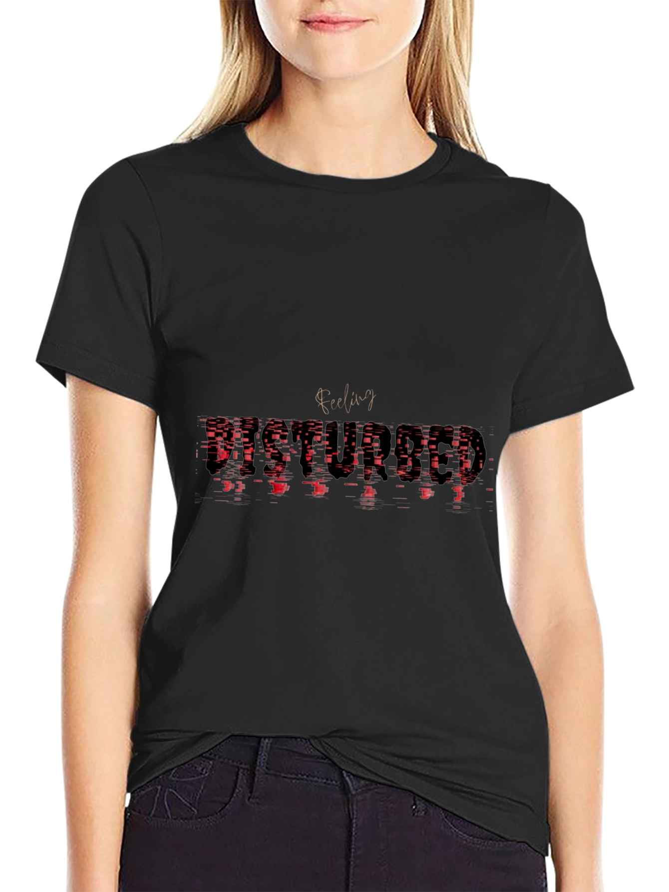 Abstract Feeling Graphic Tee - Black