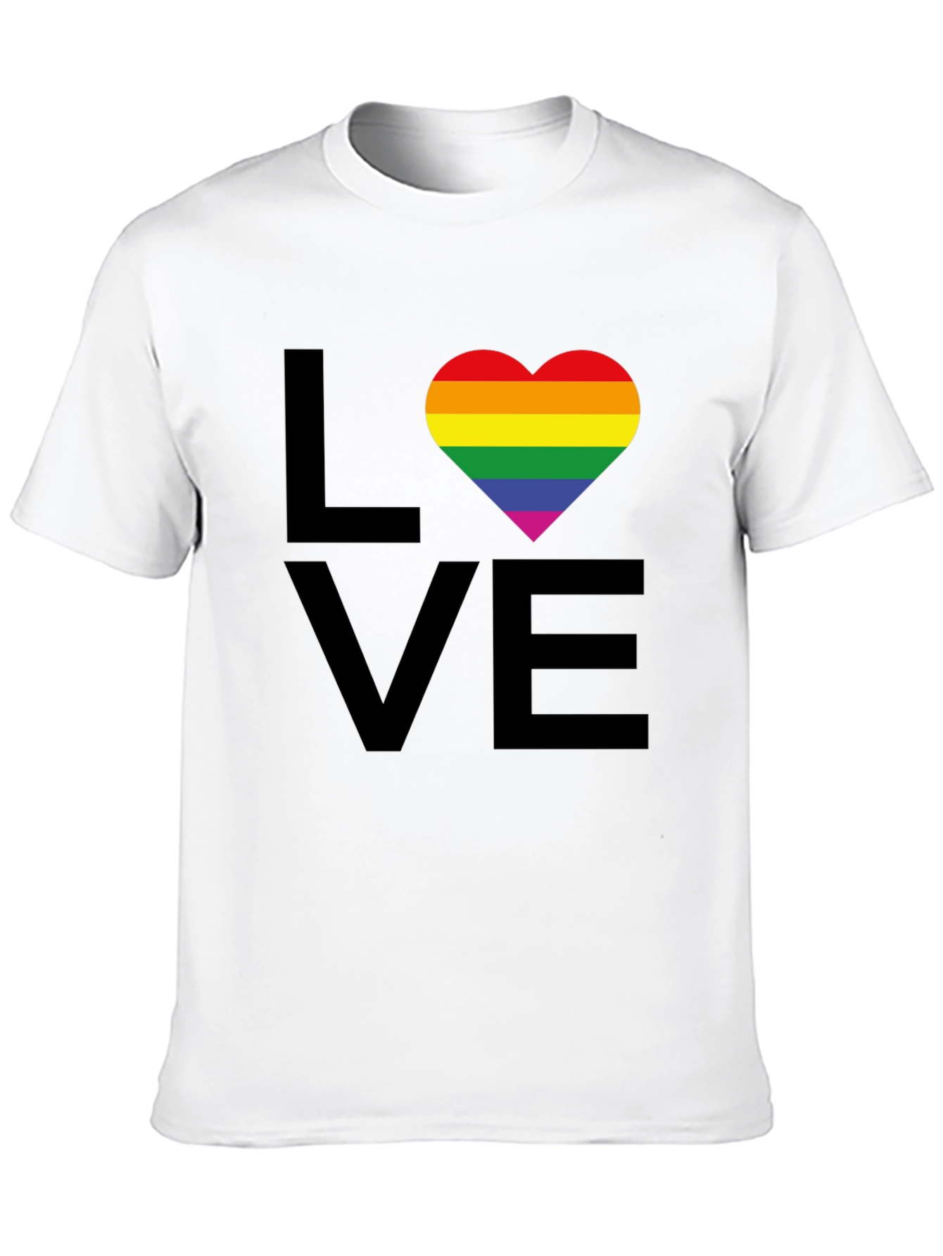 Love Wins T-Shirt - Rainbow Heart Pride Tee