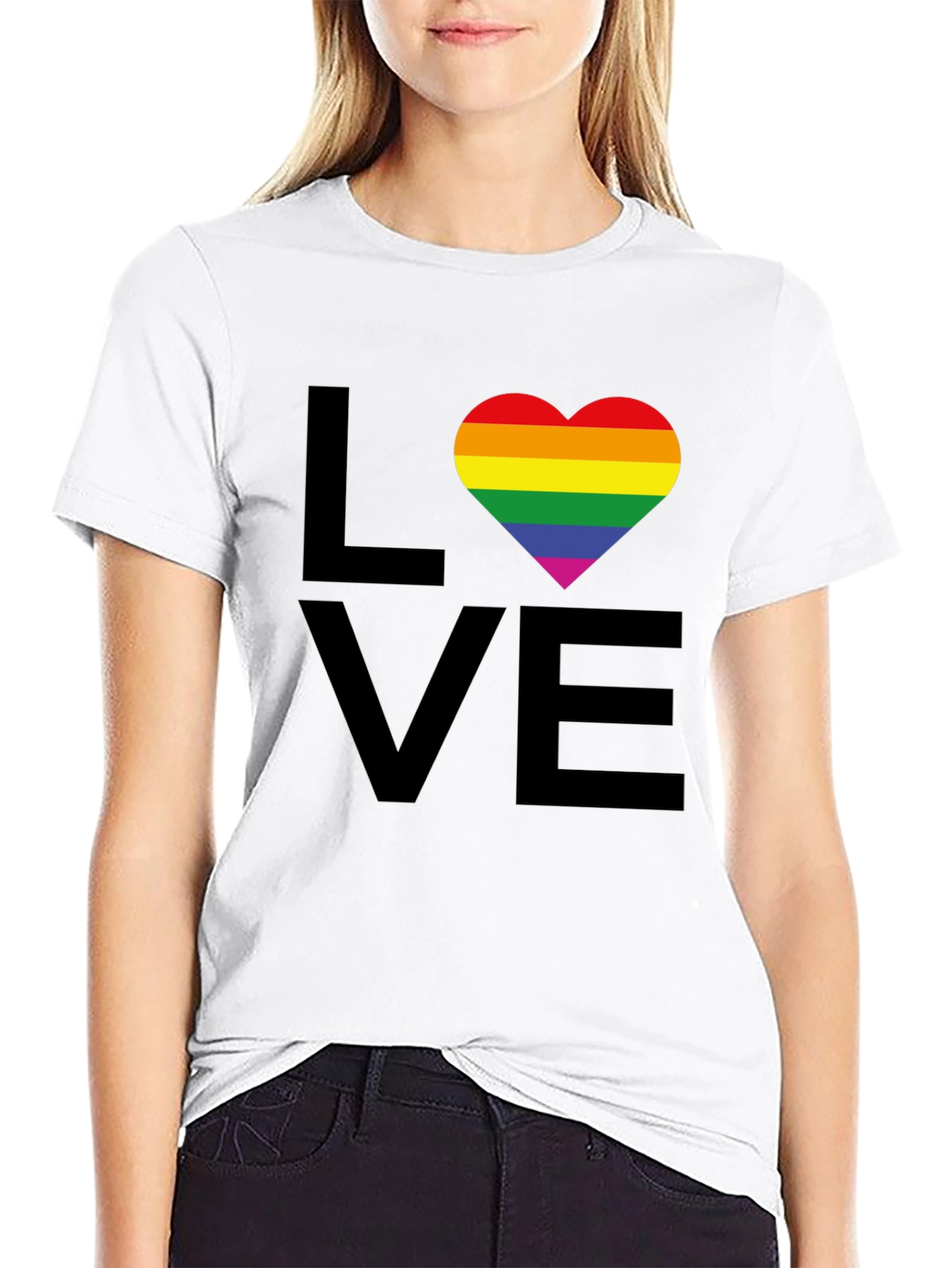 Love Wins T-Shirt - Rainbow Heart Pride Tee