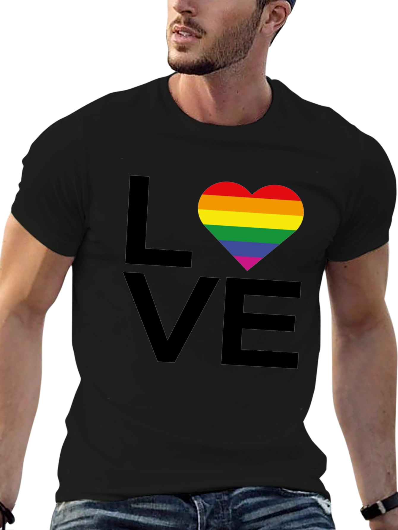 Love Wins T-Shirt - Rainbow Heart Pride Tee
