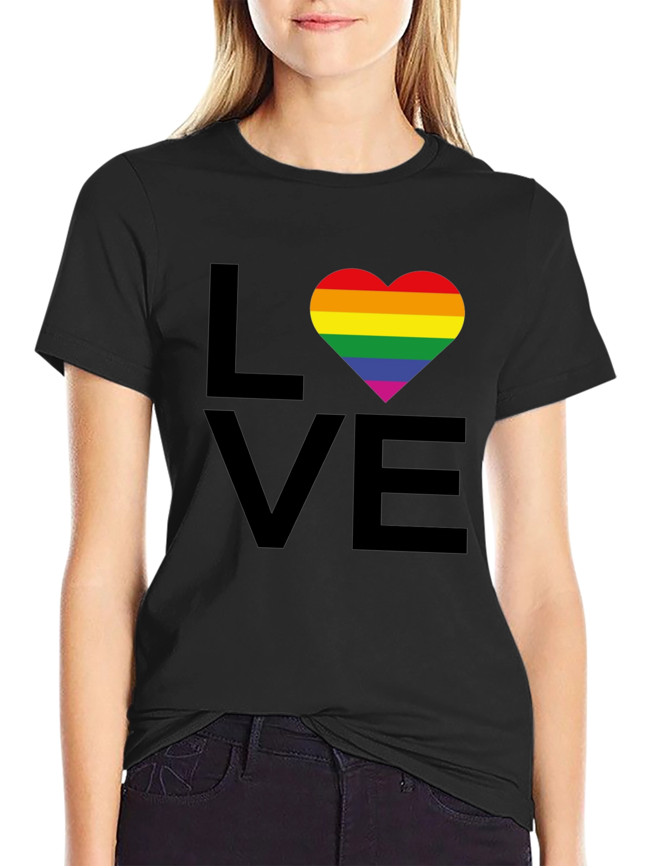 Love Wins T-Shirt - Rainbow Heart Pride Tee