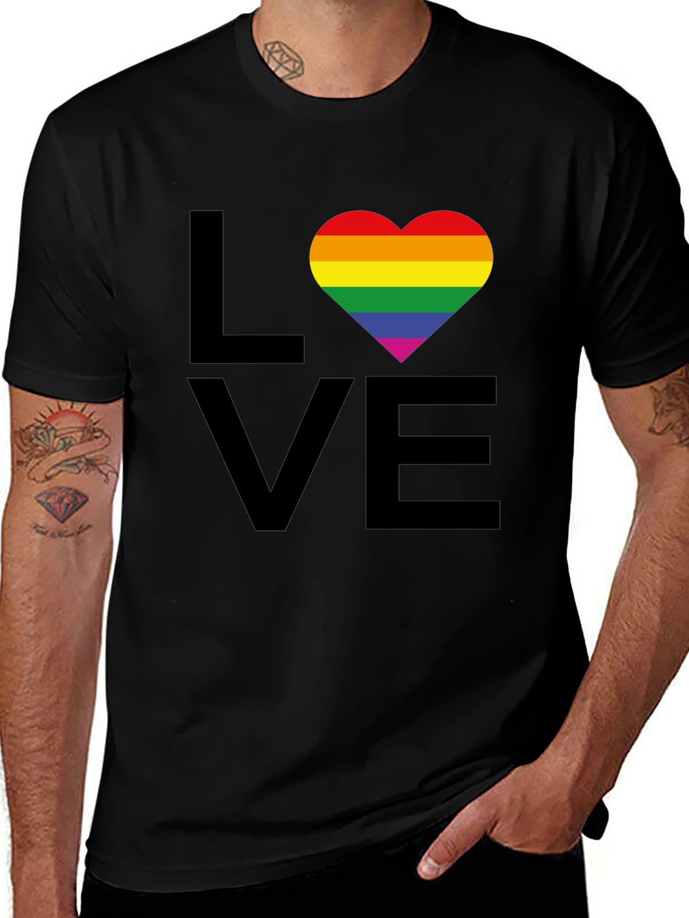 Love Wins T-Shirt - Rainbow Heart Pride Tee