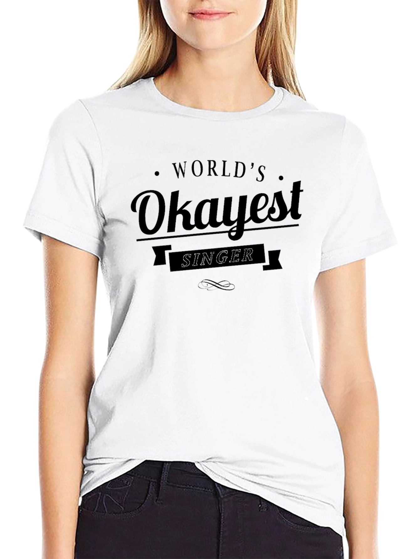 Worlds Okayest Singer T-Shirt Funny Graphic Tee