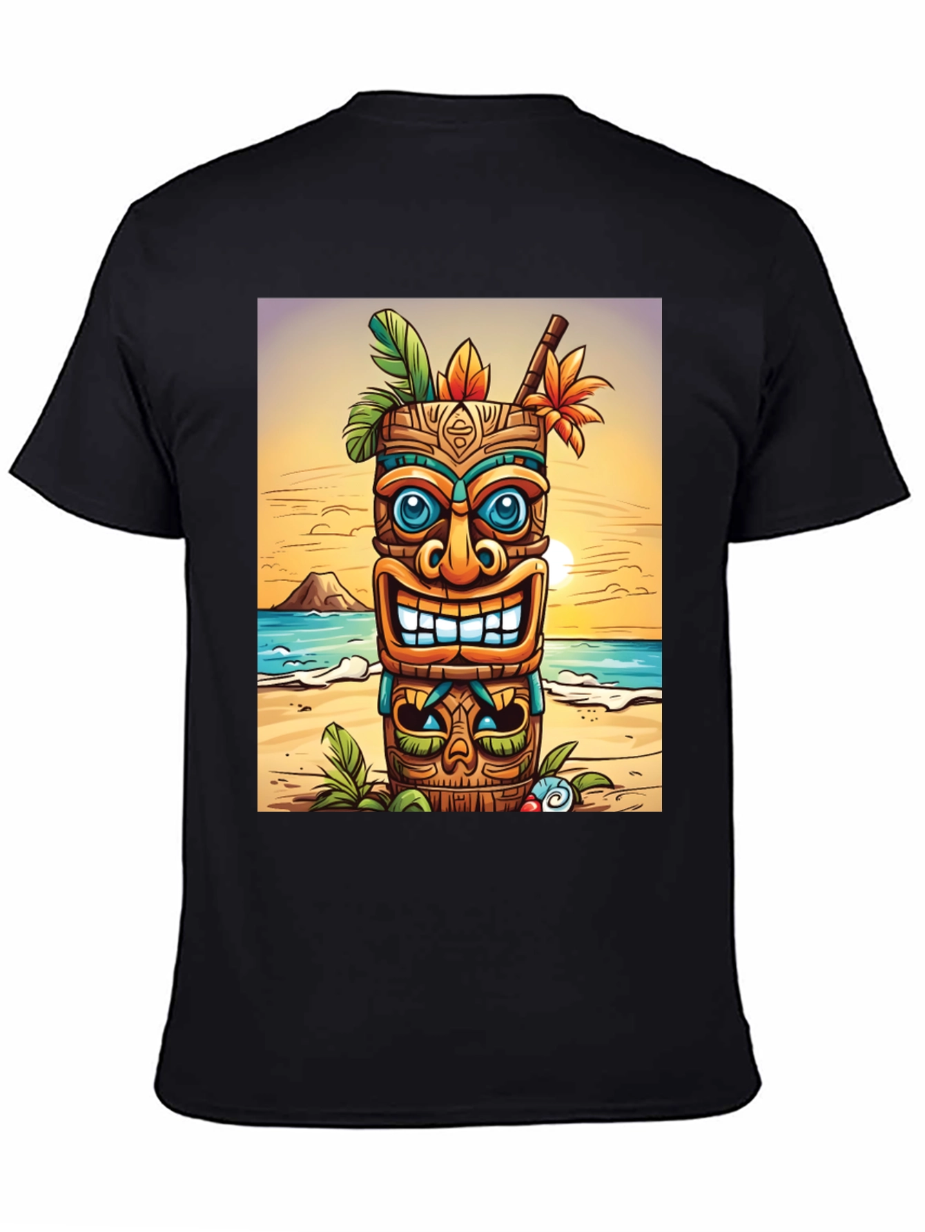 Tropical Tiki Graphic T-Shirt - Beach Vibes