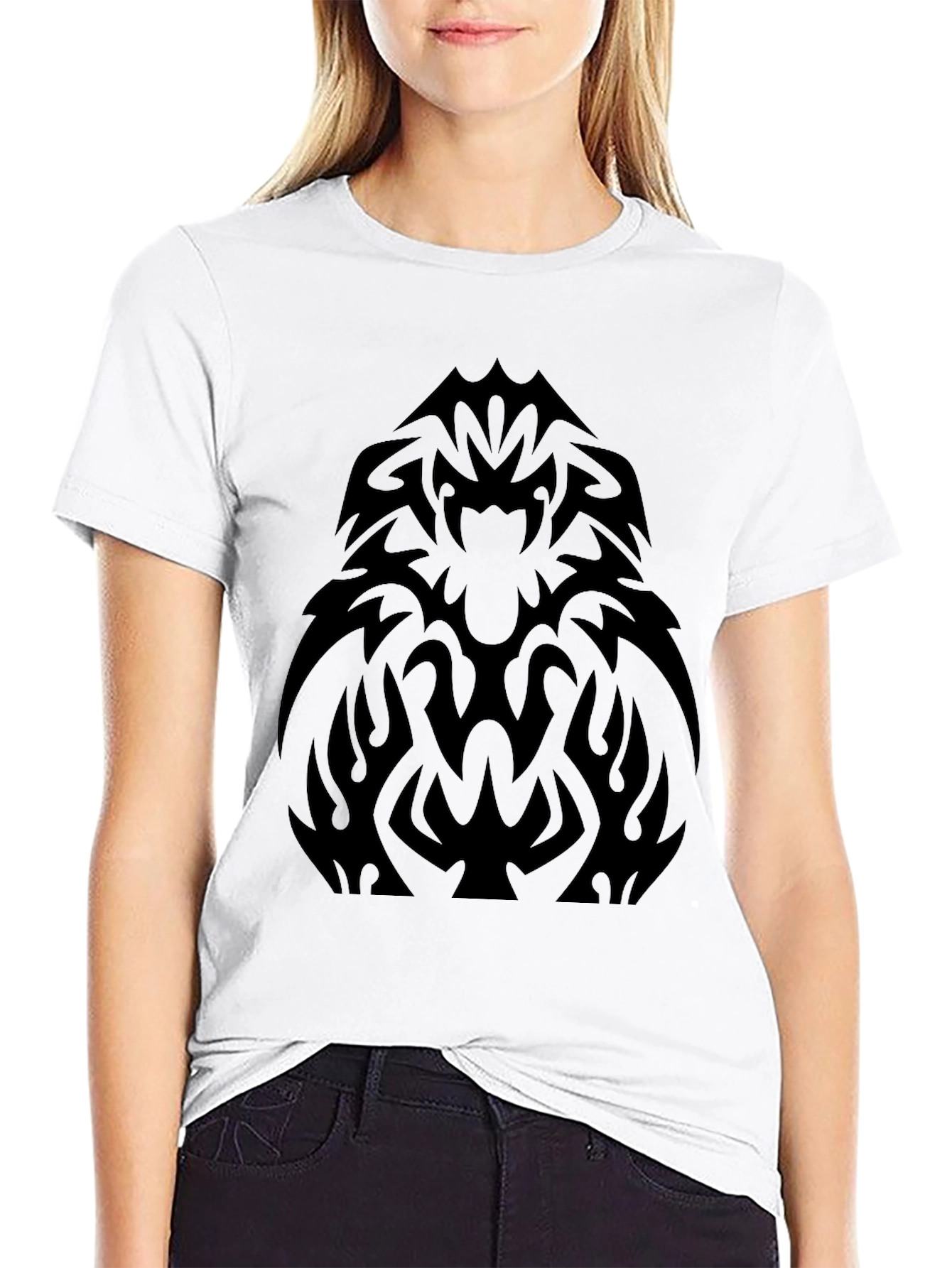 Tribal Graphic Black T-Shirt - Bold Statement Tee