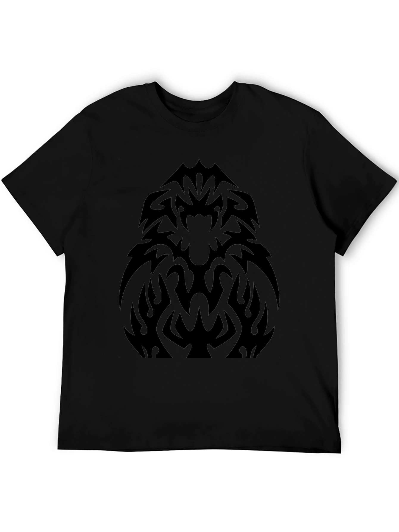 Tribal Graphic Black T-Shirt - Bold Statement Tee