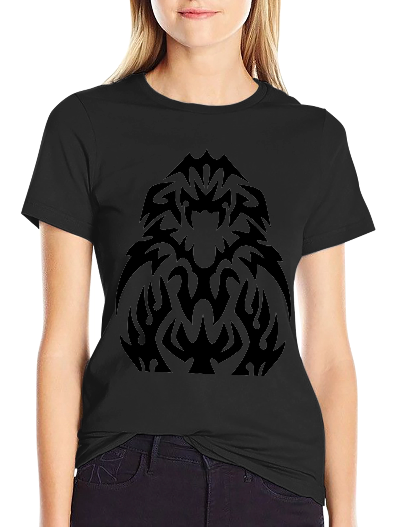 Tribal Graphic Black T-Shirt - Bold Statement Tee