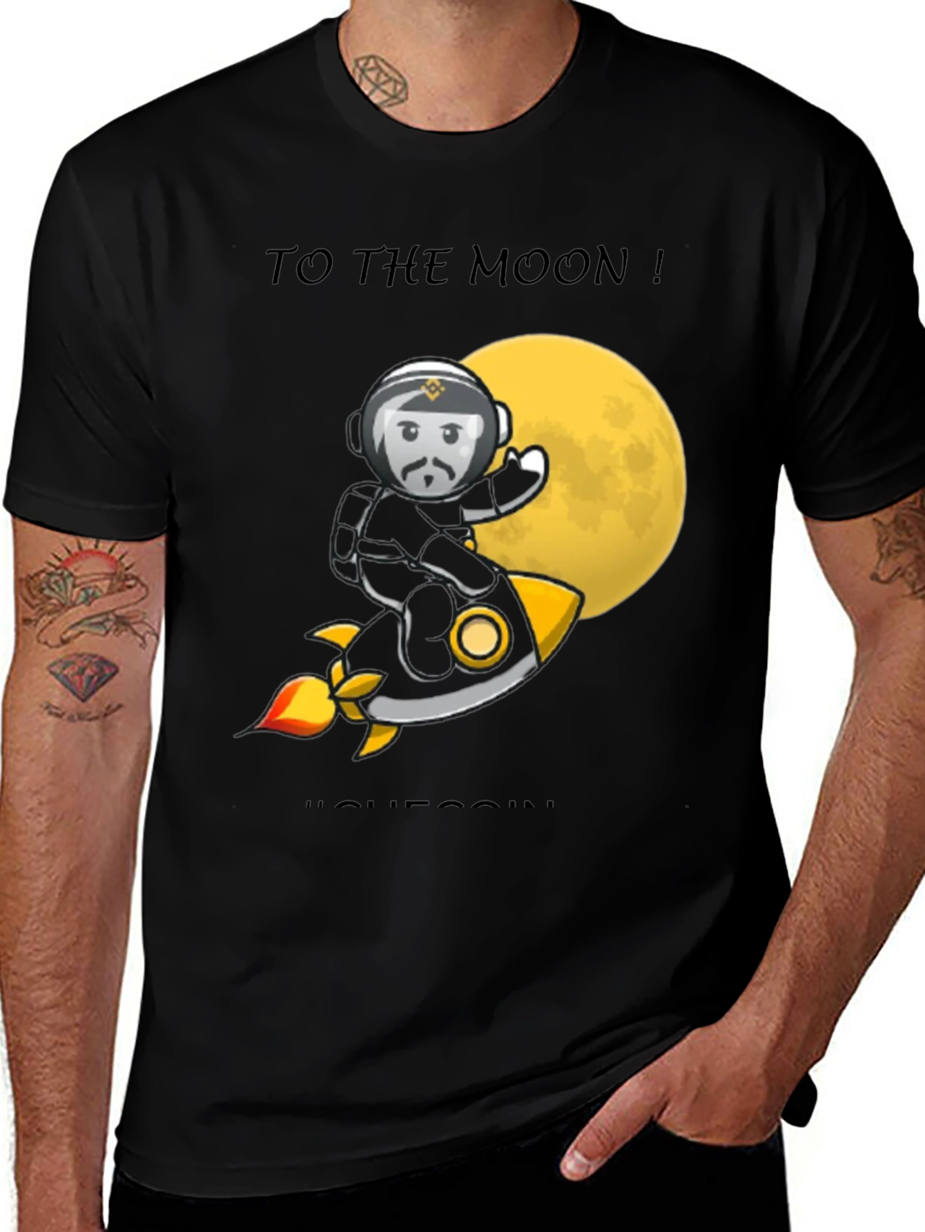 To the Moon T-Shirt | Crypto Tee | Black