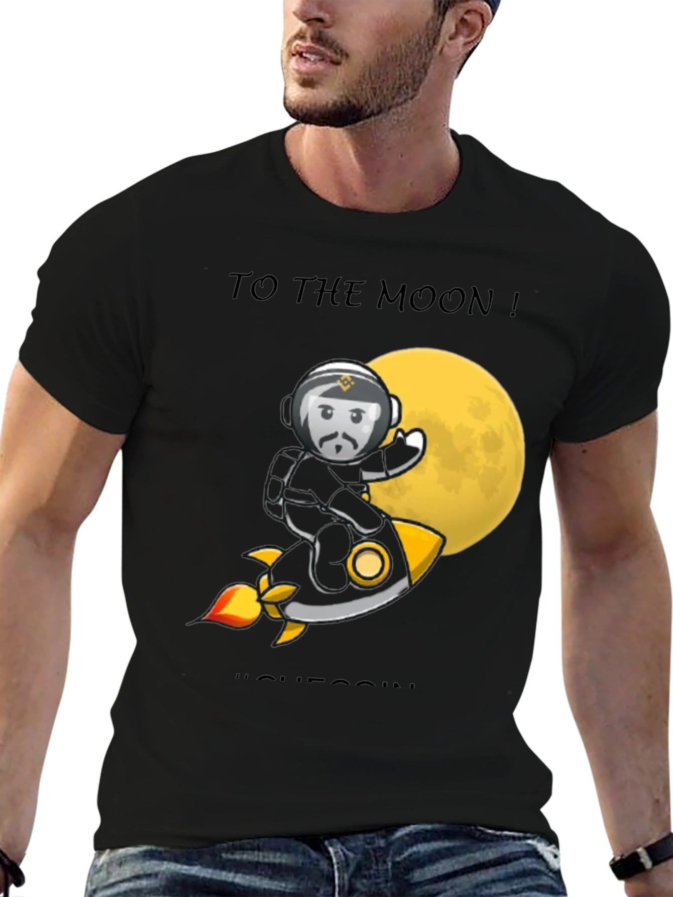 To the Moon T-Shirt | Crypto Tee | Black