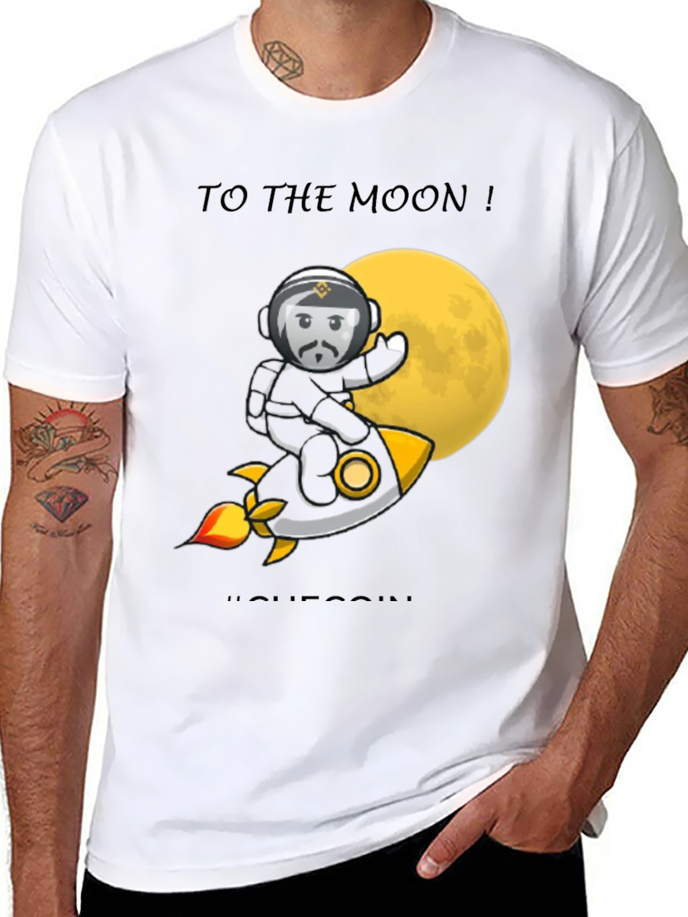 To the Moon T-Shirt | Crypto Tee | Black