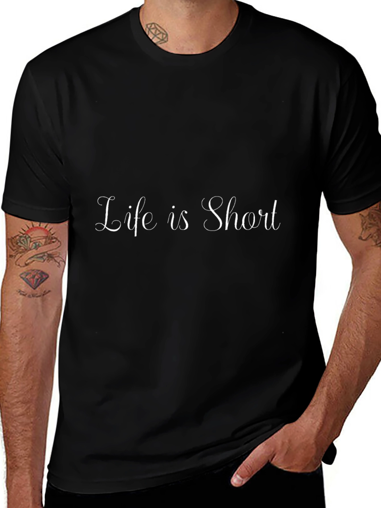 Life Is Short Black T-Shirt