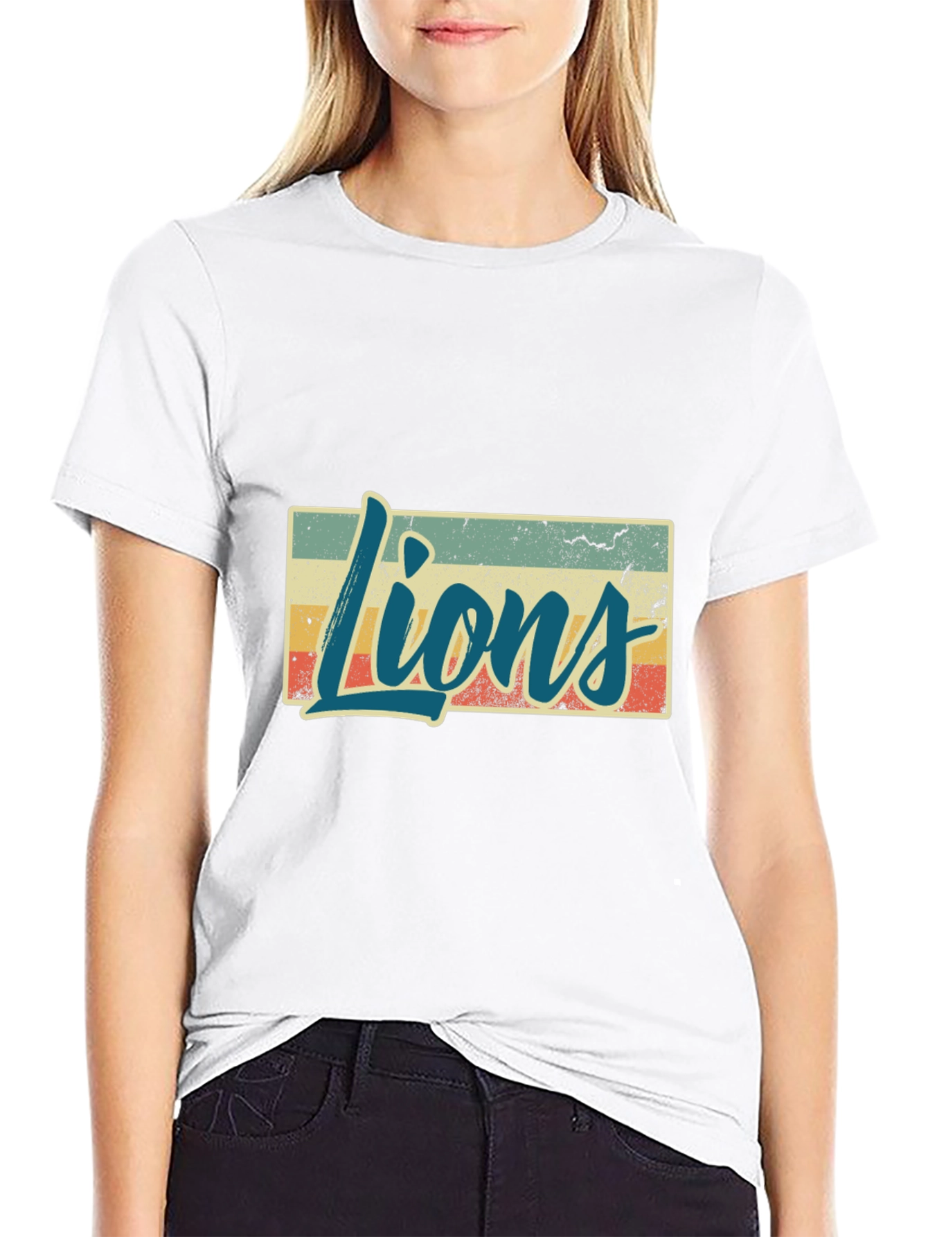 Retro Style Lions Graphic T-Shirt