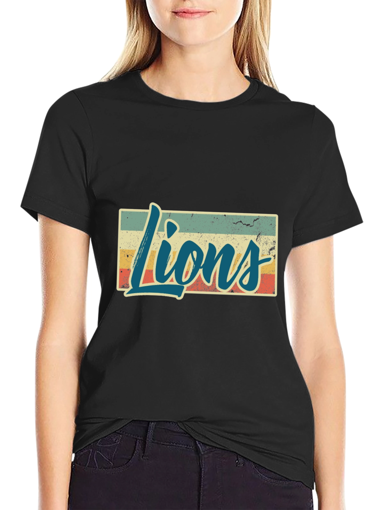 Retro Style Lions Graphic T-Shirt
