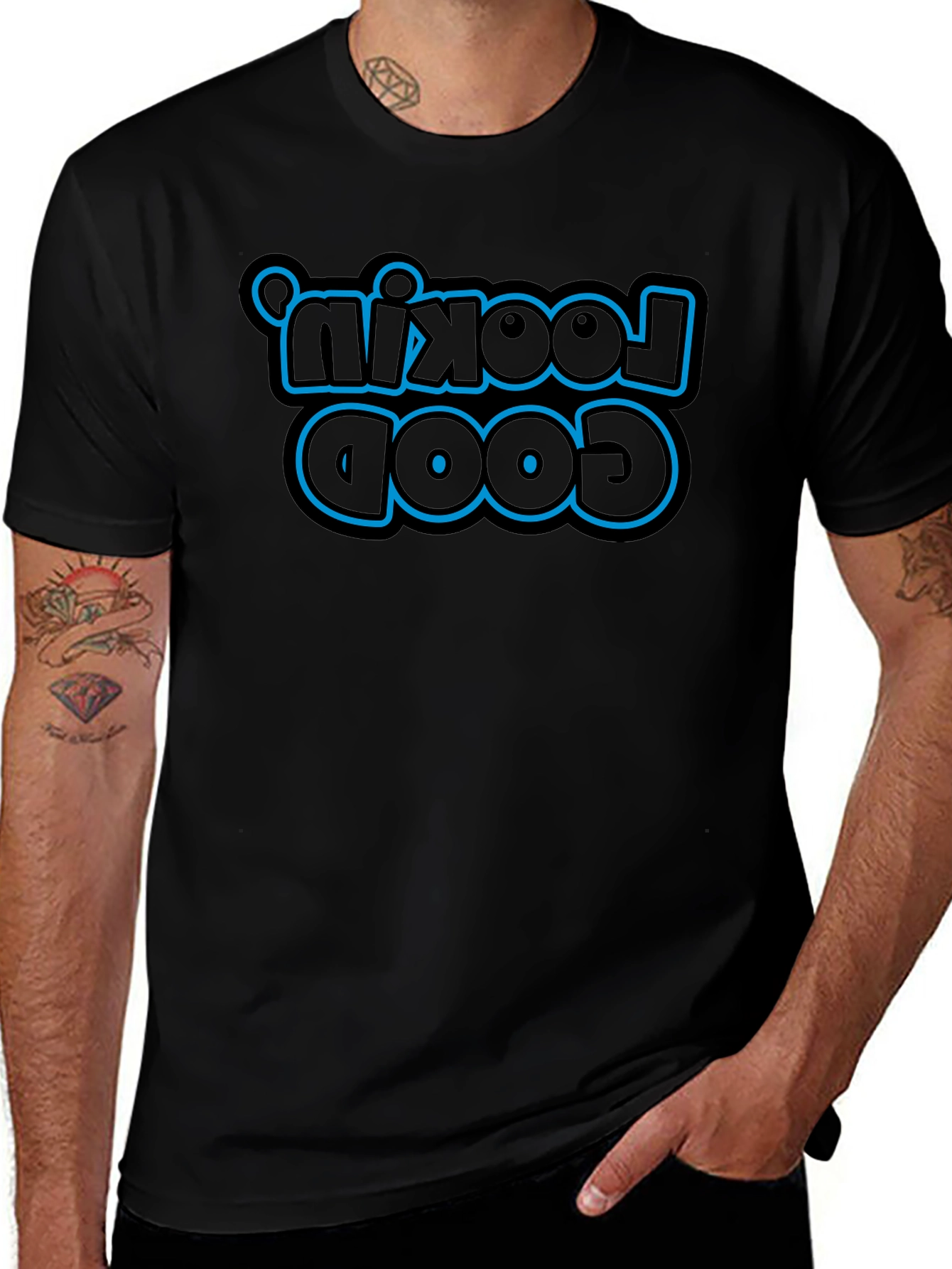 Lookin Good Black T-Shirt