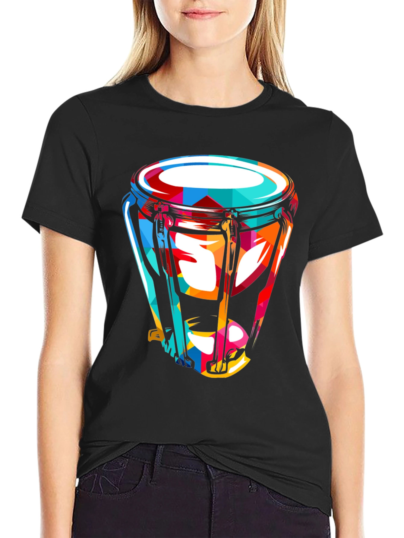 Vibrant Conga Drum Graphic Tee