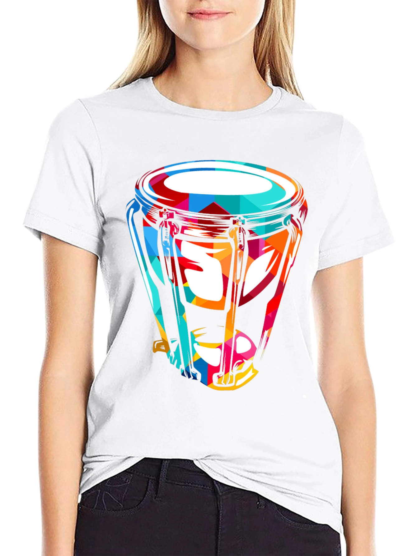 Vibrant Conga Drum Graphic Tee