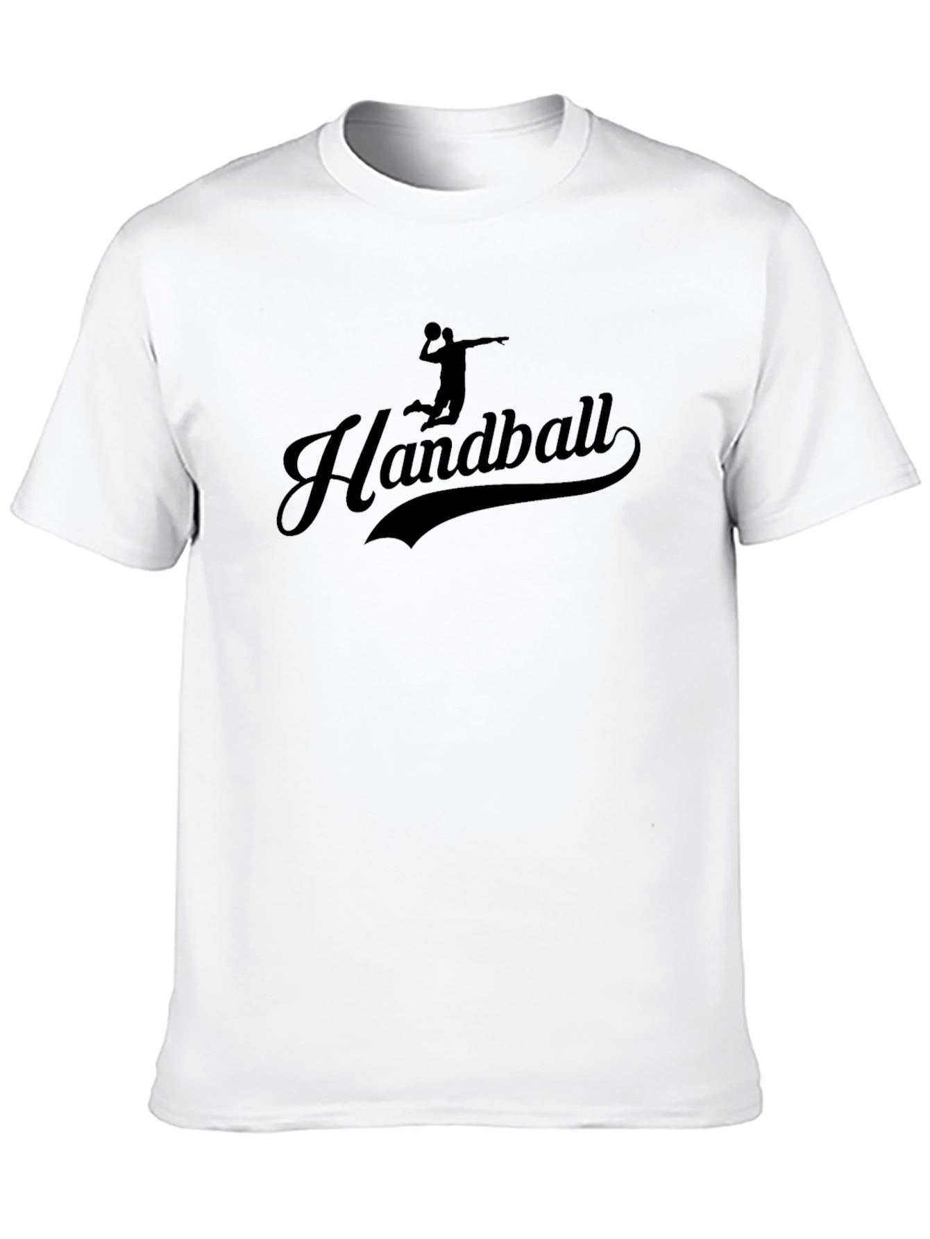 Handball Player Graphic T-Shirt - Sporty Black Tee