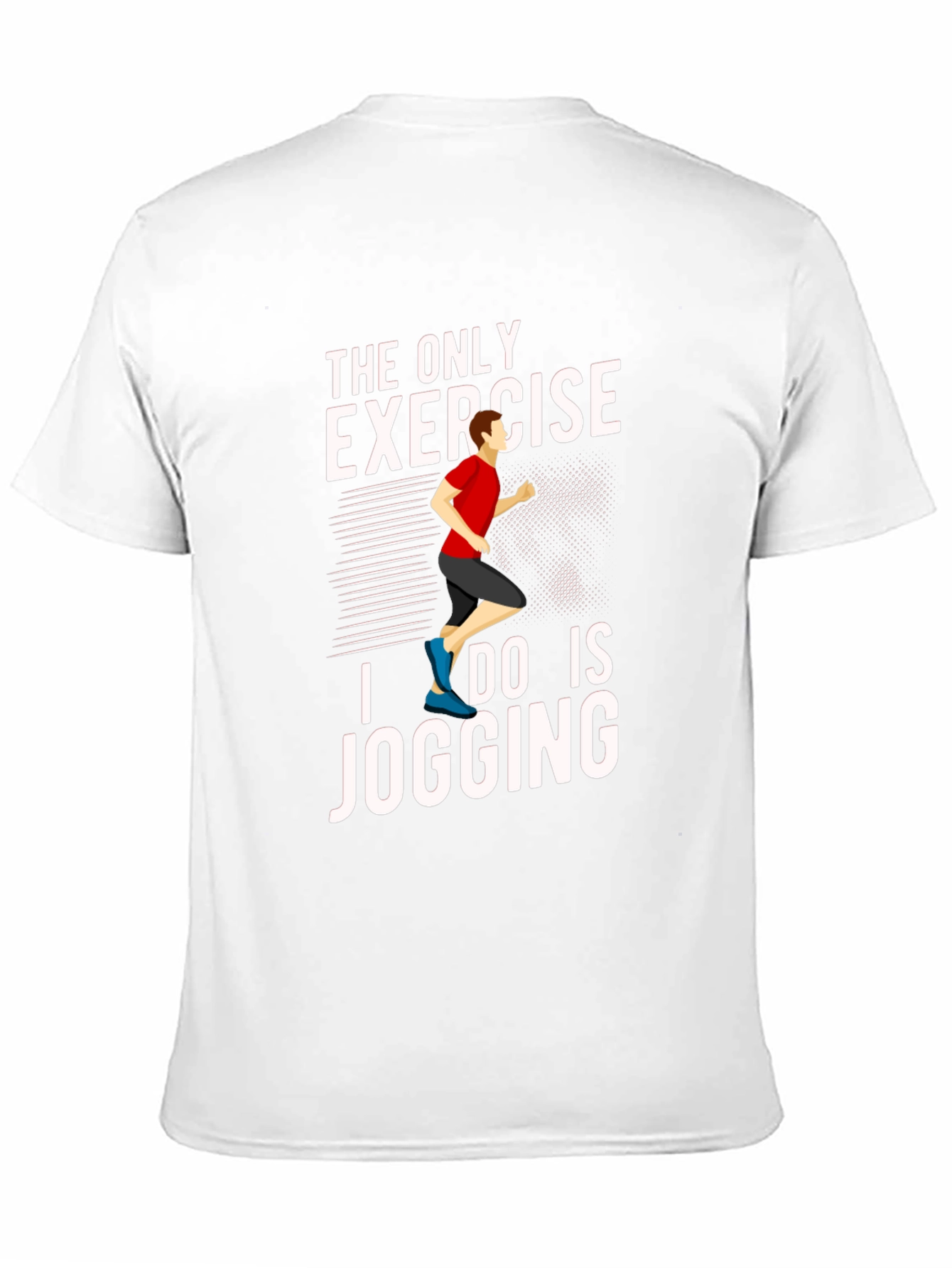 Jogging Exercise Graphic Tee - Black