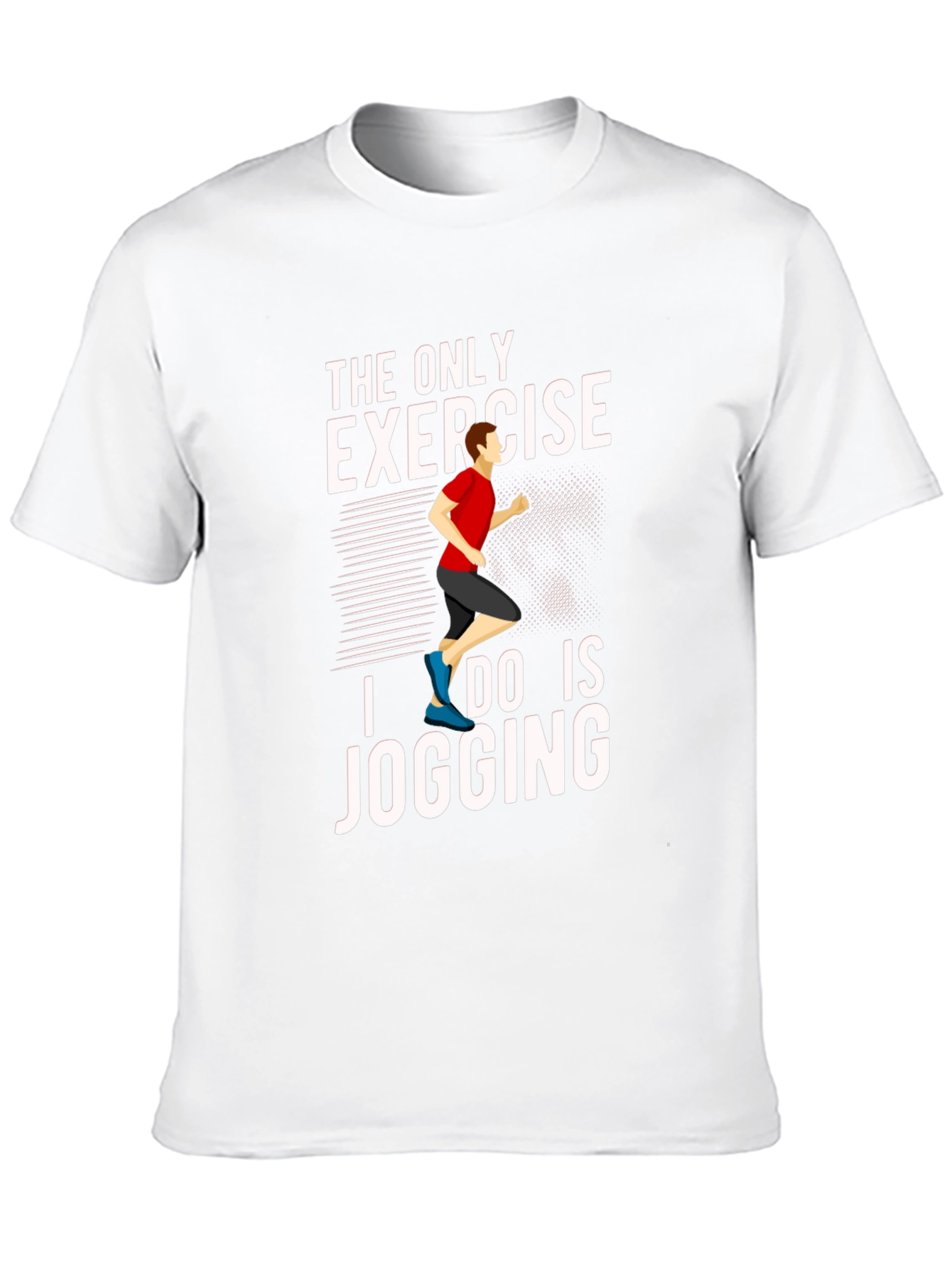 Jogging Exercise Graphic Tee - Black