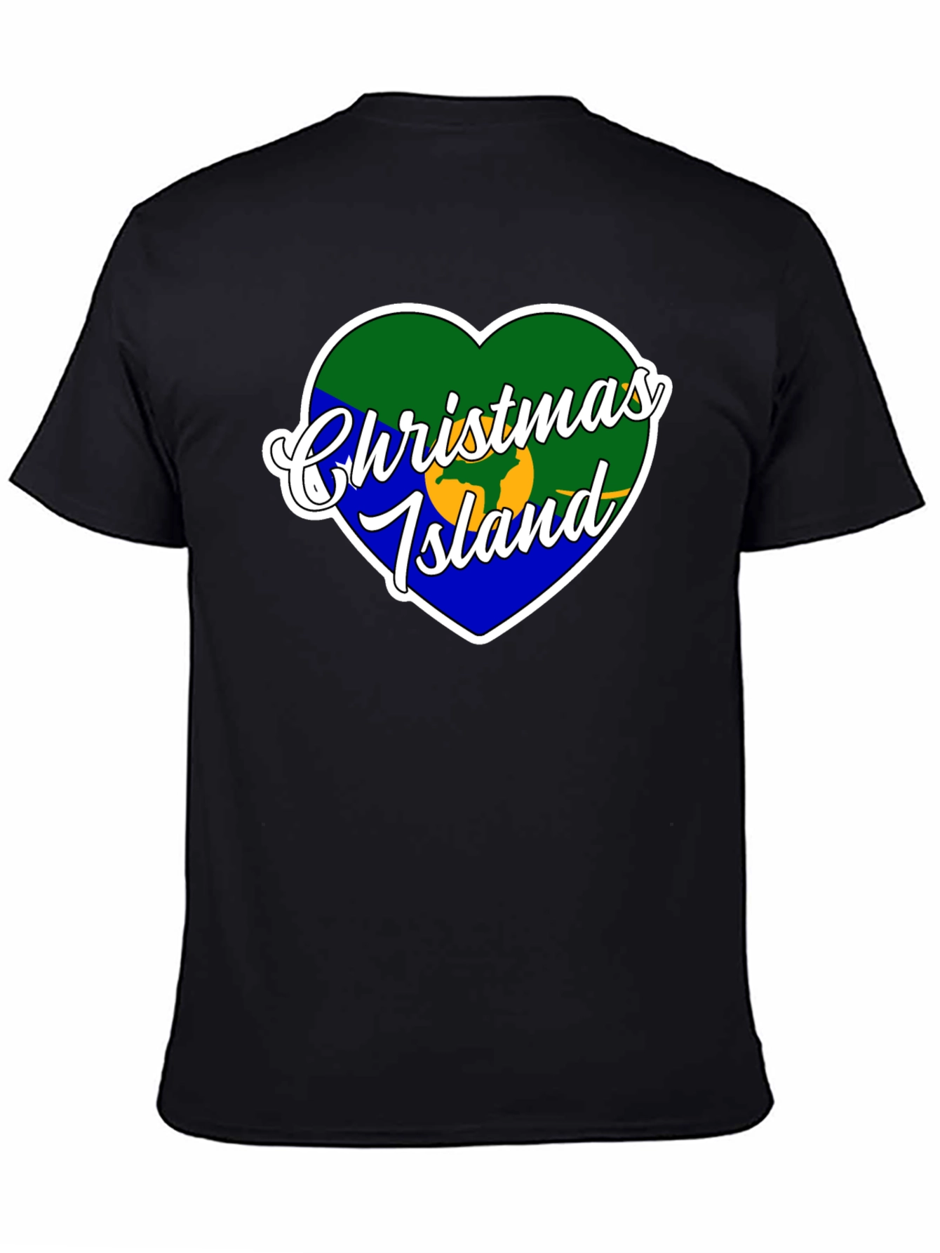 Christmas Island Heart Flag T-Shirt