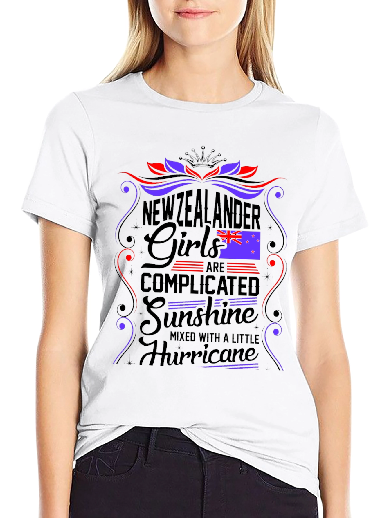 New Zealander Girls T-Shirt - Complicated Sunshine Hurricane