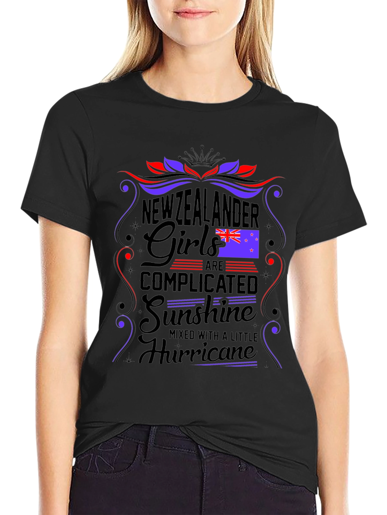 New Zealander Girls T-Shirt - Complicated Sunshine Hurricane