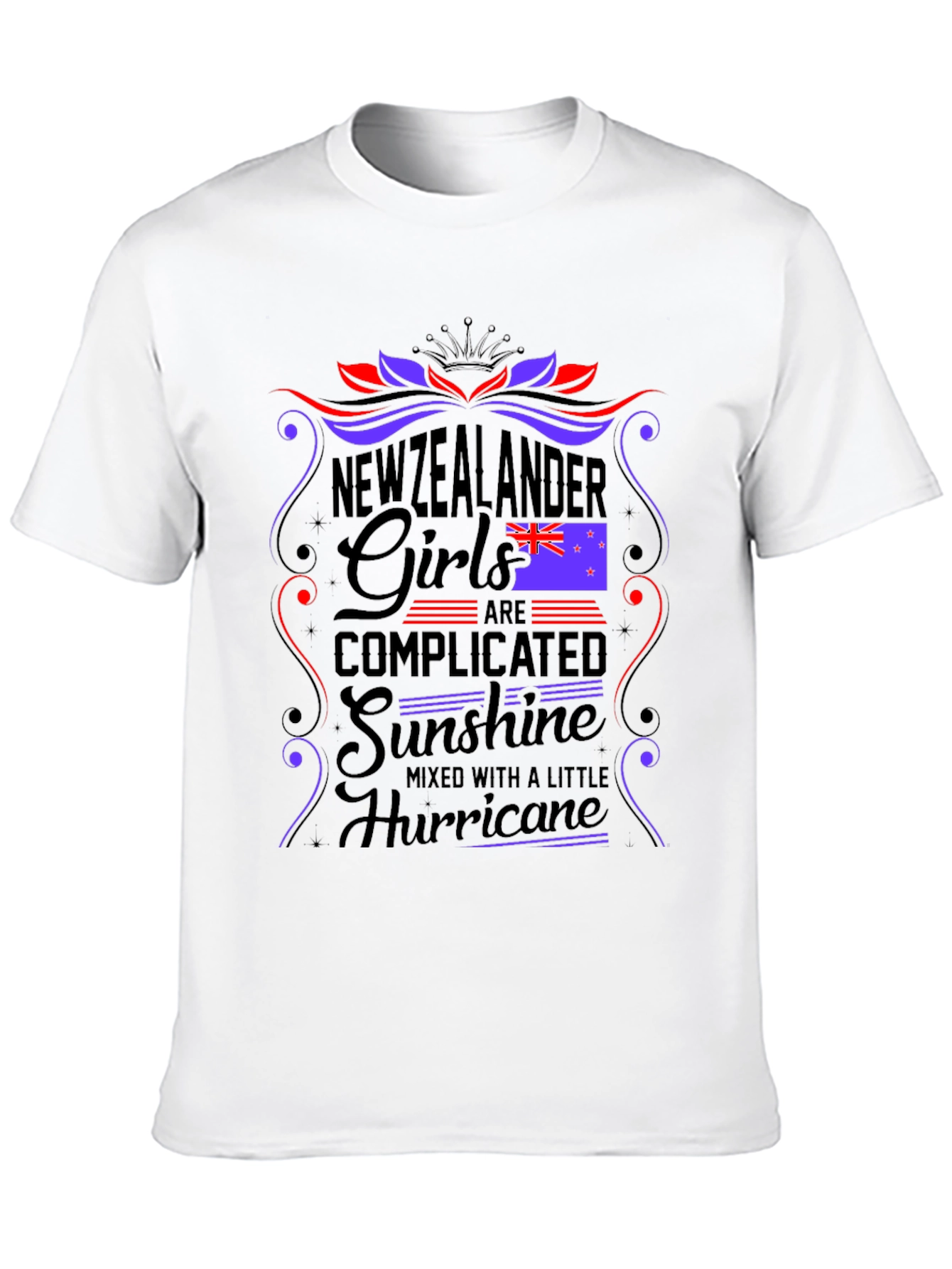 New Zealander Girls T-Shirt - Complicated Sunshine Hurricane
