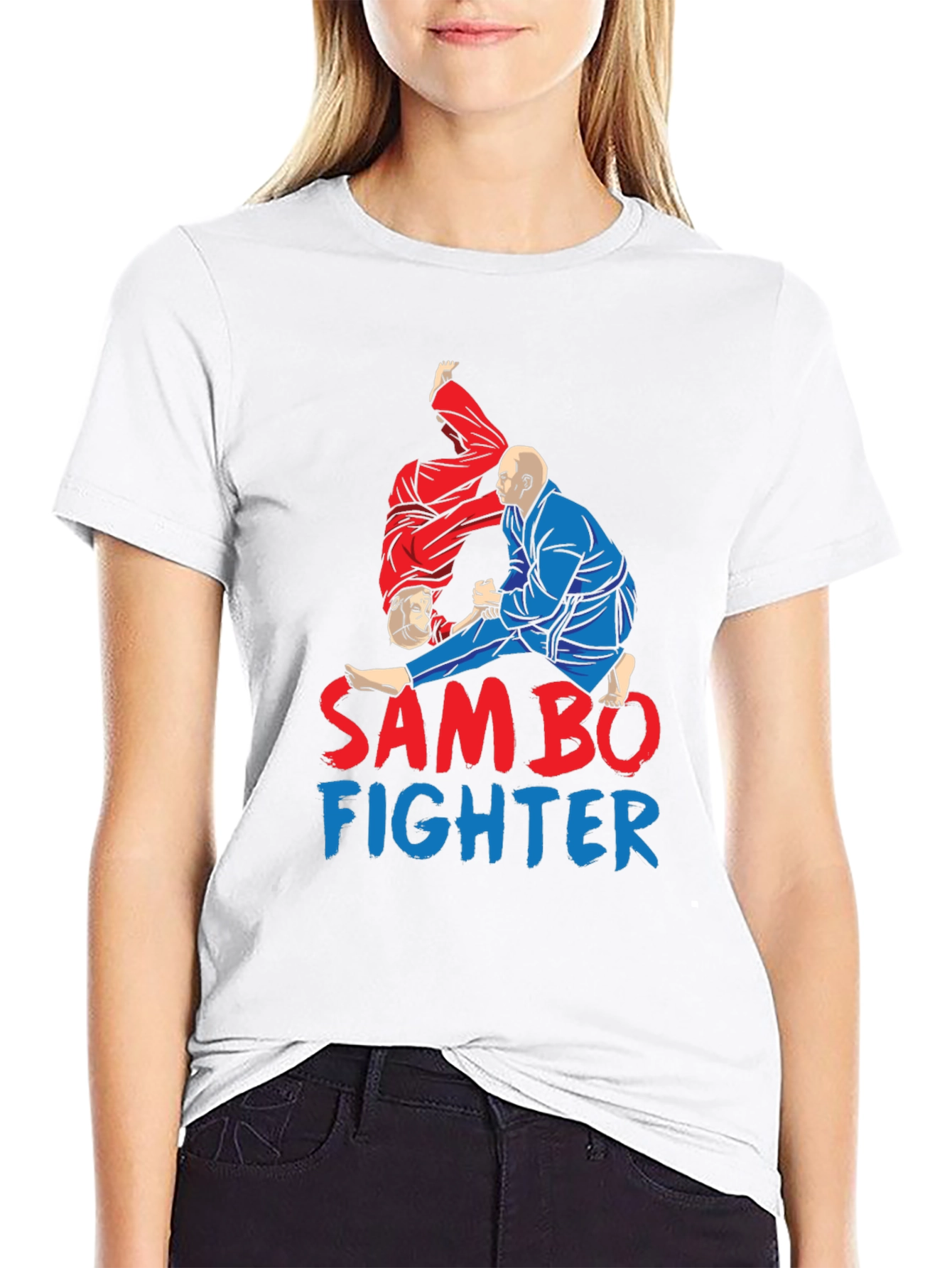 Sambo Fighter Graphic T-Shirt - Martial Arts Design