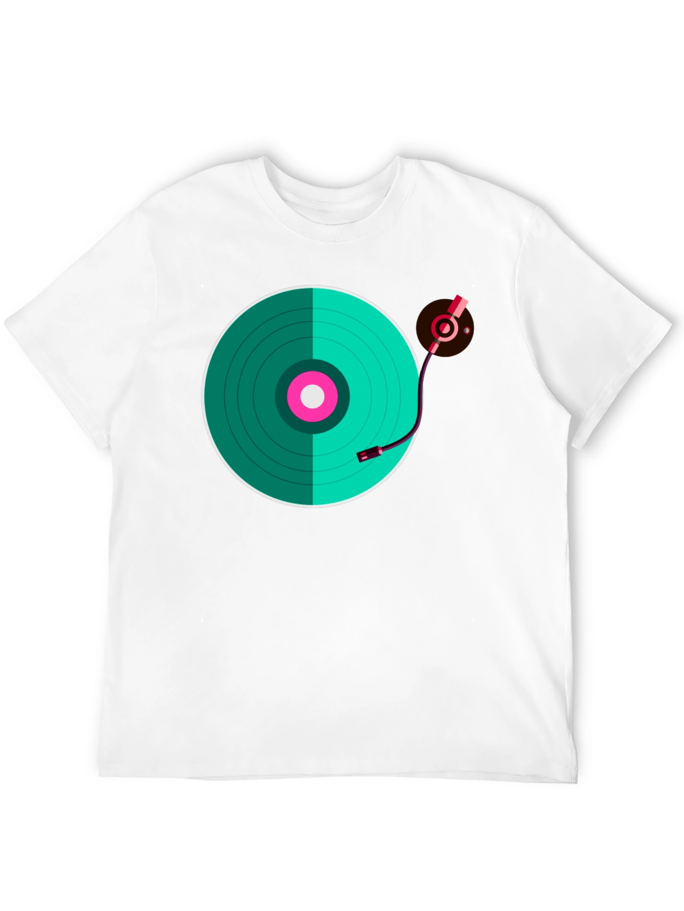 Turntable Graphic T-Shirt - Retro Music Lover Tee